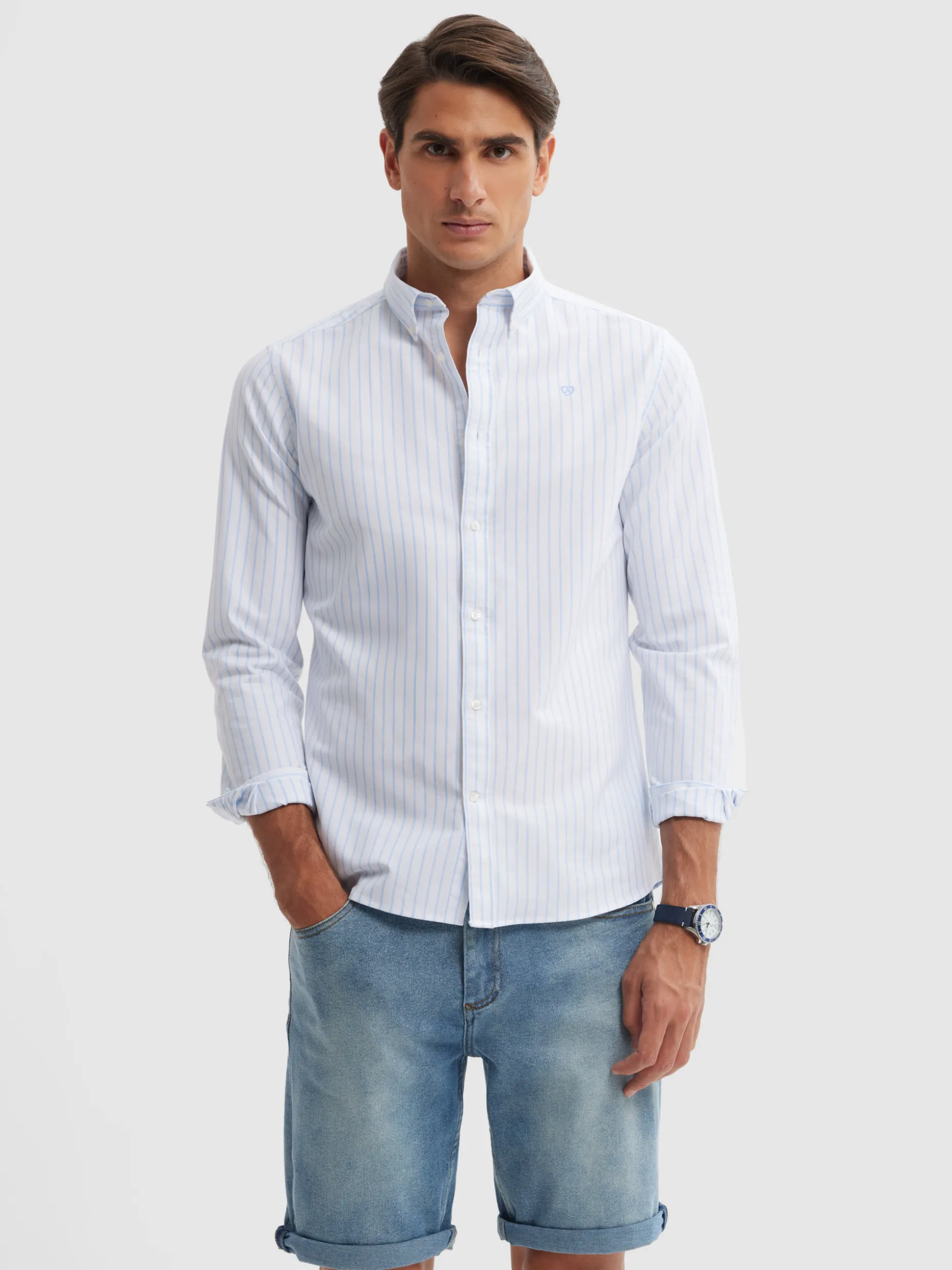 Camicia Oxford Elegante Soleggiata | Collezione Alvaro Moreno - Tessuto Premium e Confortevole