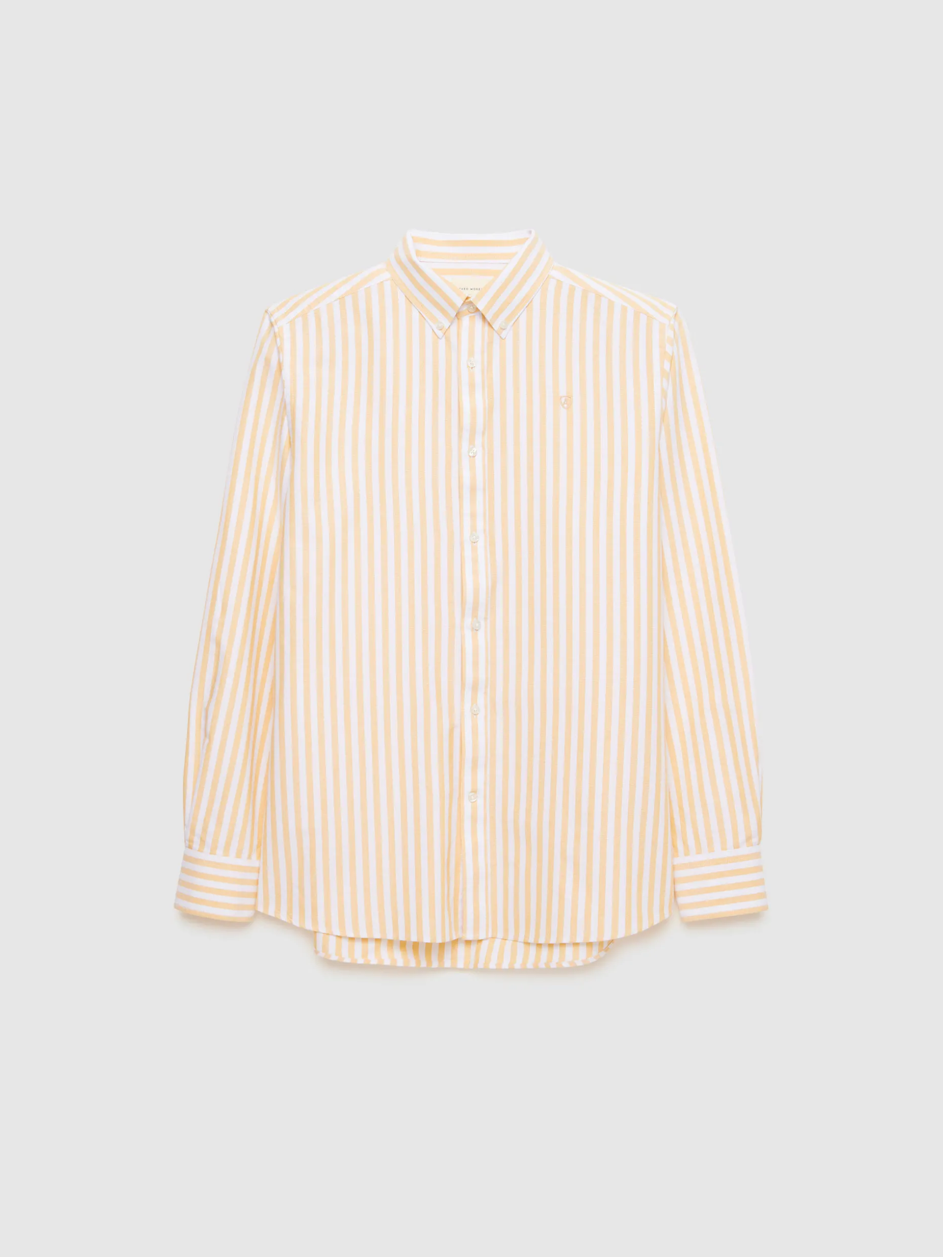 Camicia Uomo in Oxford Alvaro Moreno - Design Elegante con Riflessi al Tramonto, Stile Casual con Bottoni a Contrasto