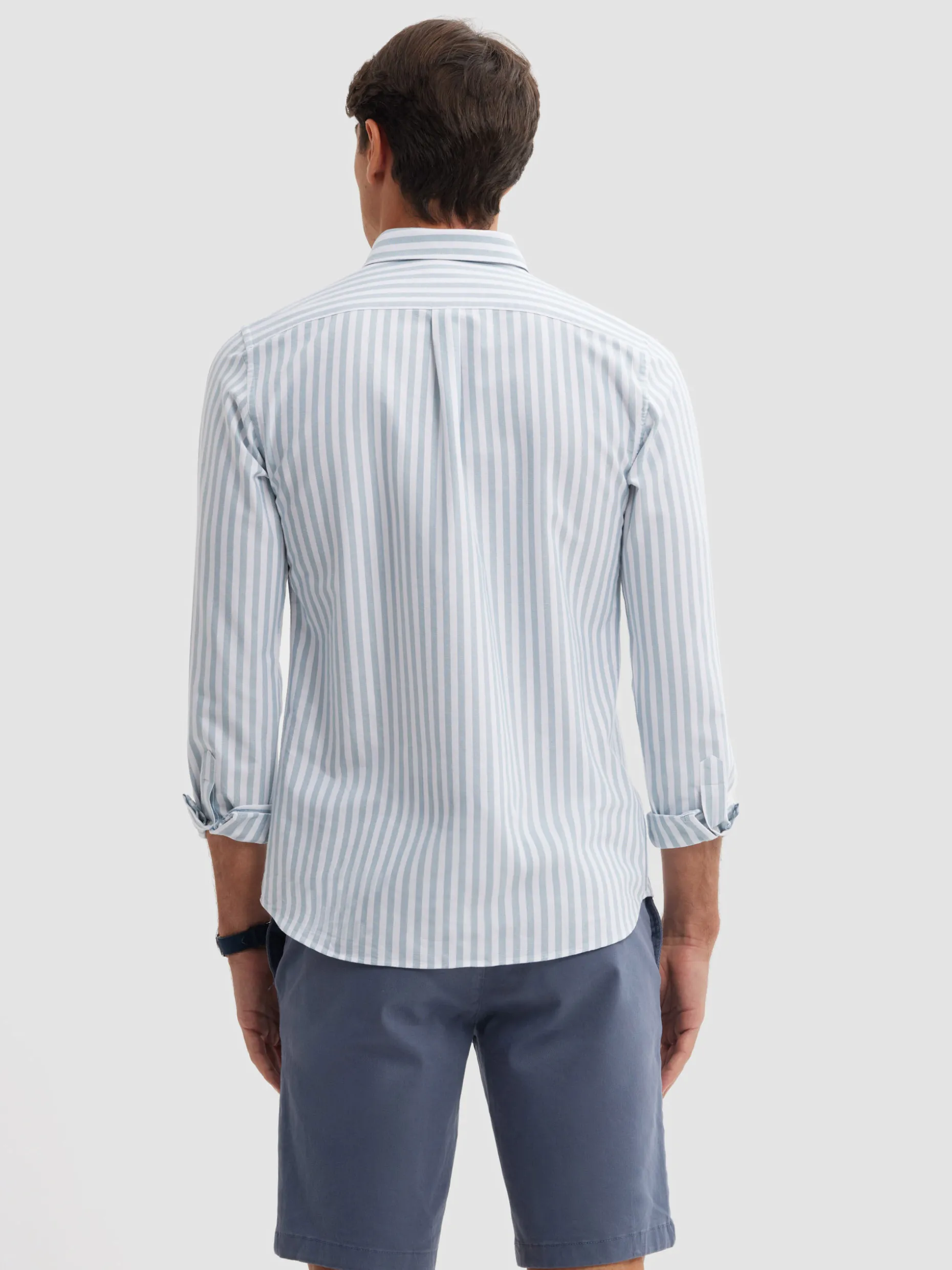Camicia in Tessuto Oxford con Sfumature Tramonto - Collezione Alvaro Moreno