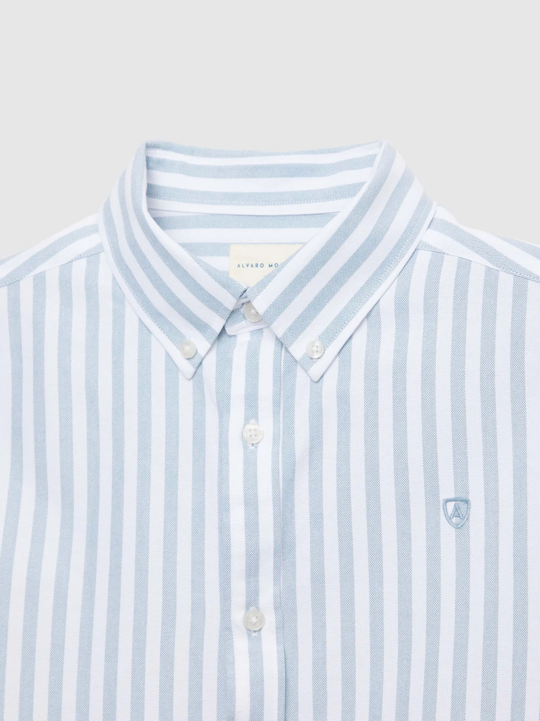 Camicia in Tessuto Oxford con Sfumature Tramonto - Collezione Alvaro Moreno