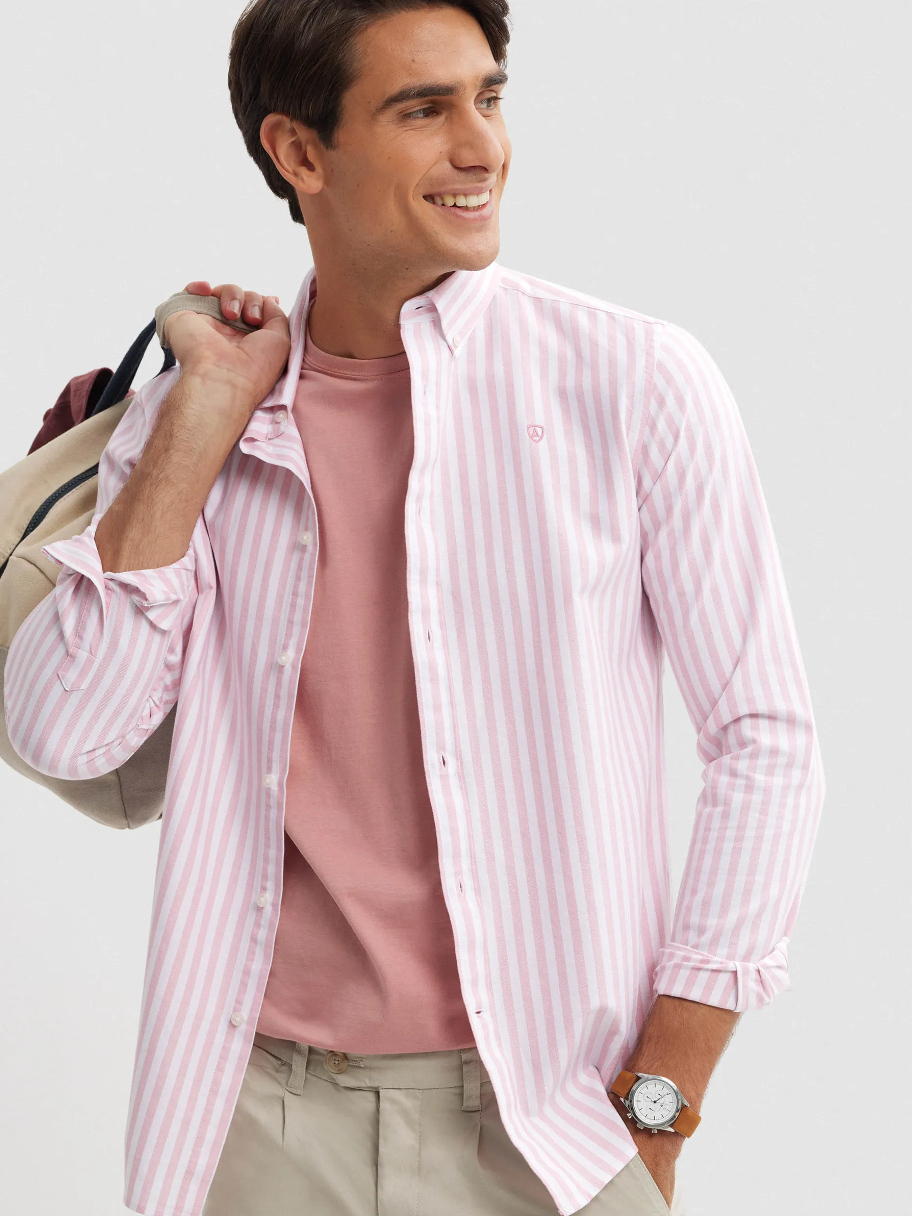 Camicia Elegante Oxford Tinta Tramonto - Alvaro Moreno, Conforto Ottimale a Prezzo Conveniente