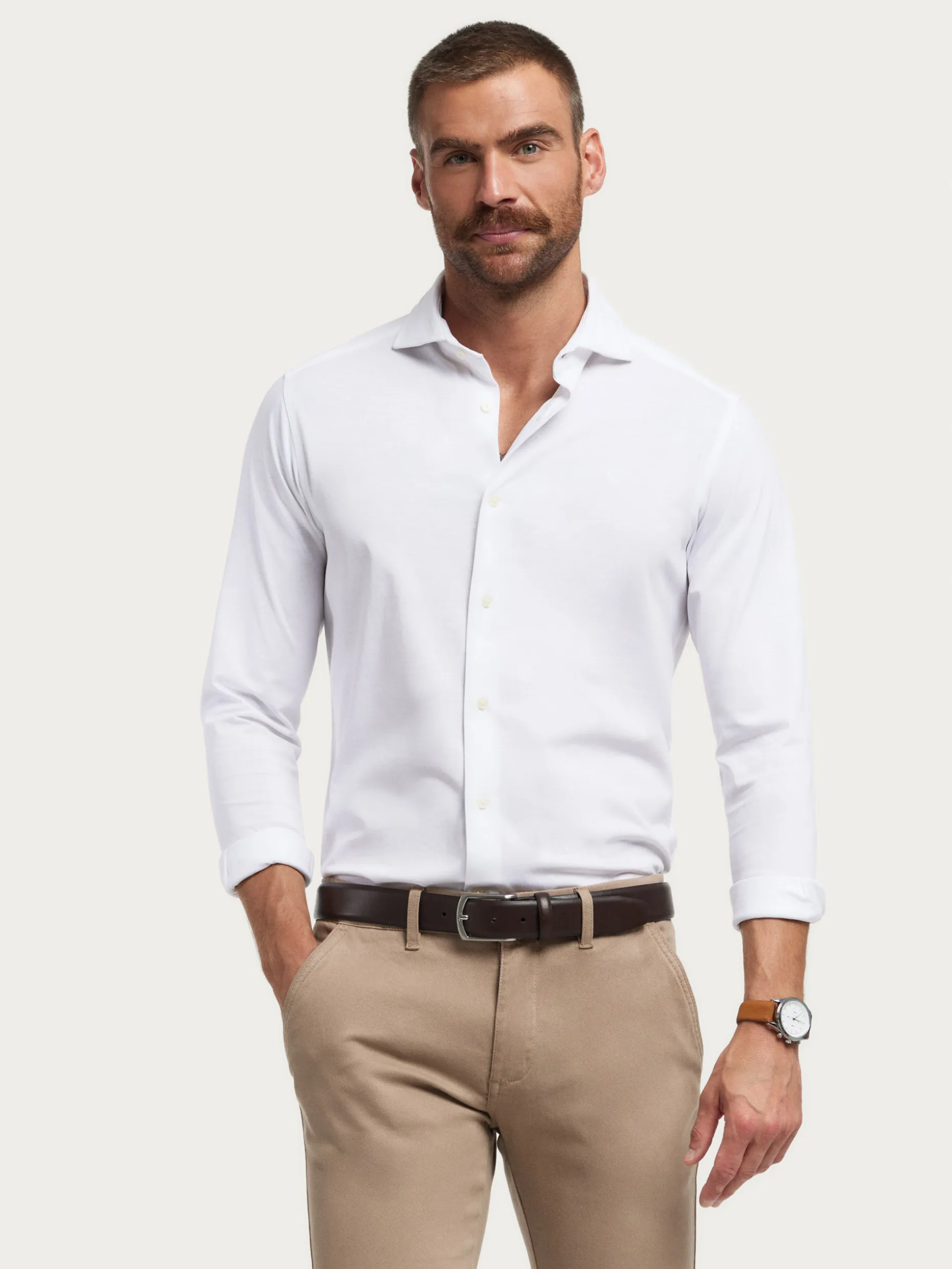 Camicia Casual in Maglia Elastica Morbida - Comfort Premium | Collezione Alvaro Moreno