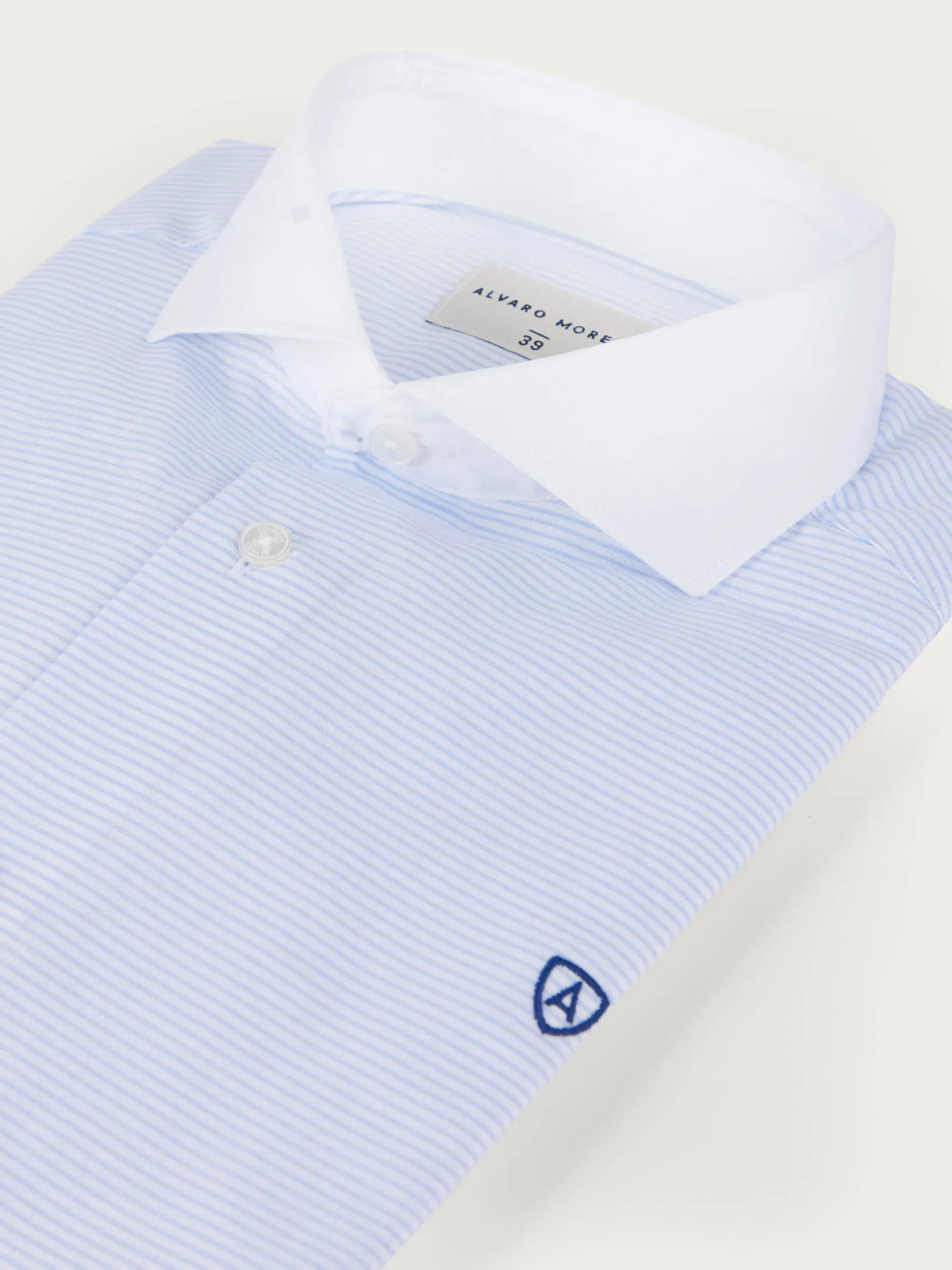 Camicia Uomo a Righe Minimal con Doppia Tasca - Linea Essenziale di Álvaro Moreno