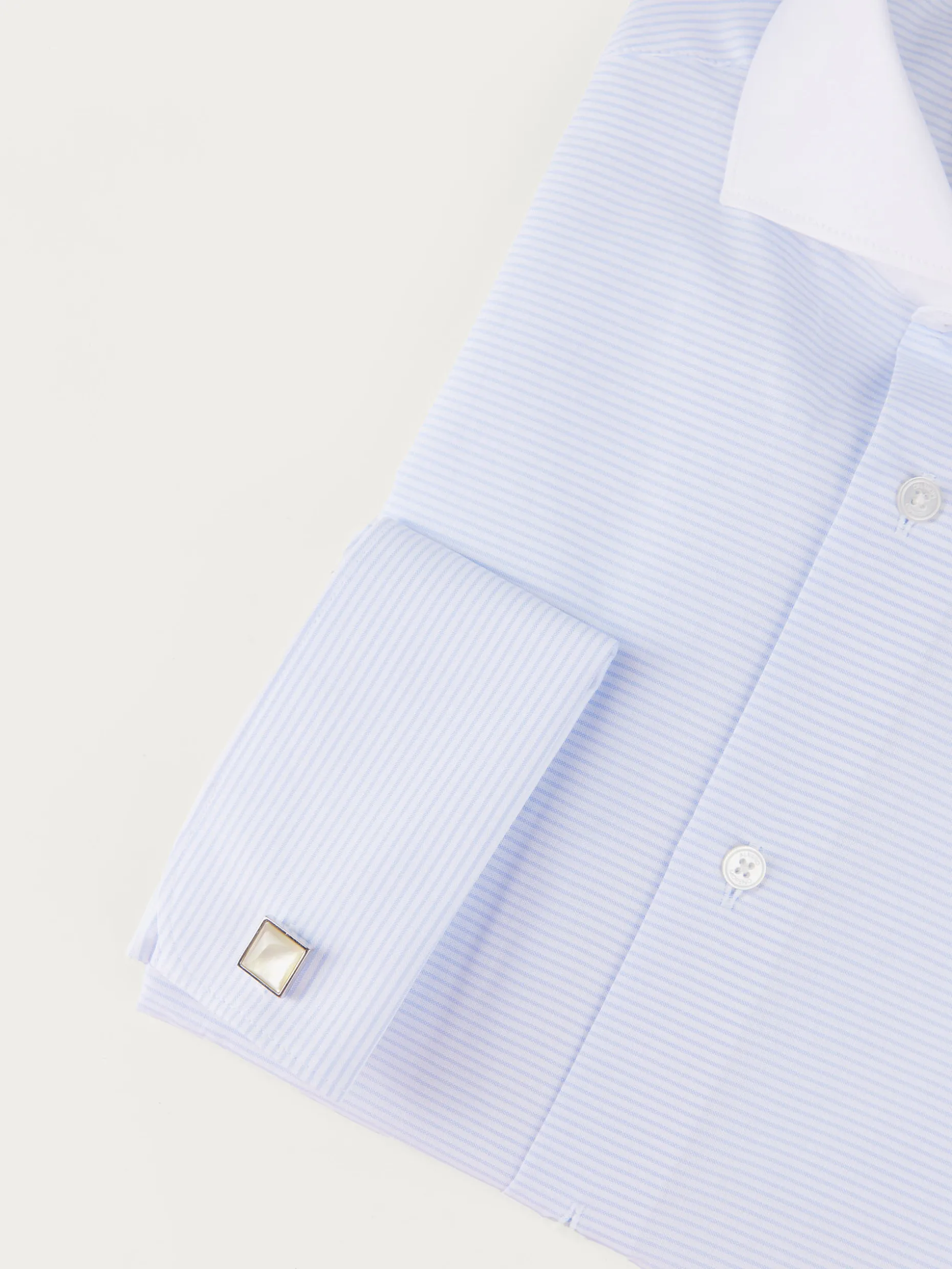 Alvaro Moreno - Camicia Uomo Elegante a Righe Doppio Petto con Taschino, Abbottonatura Classica e Design Moderno