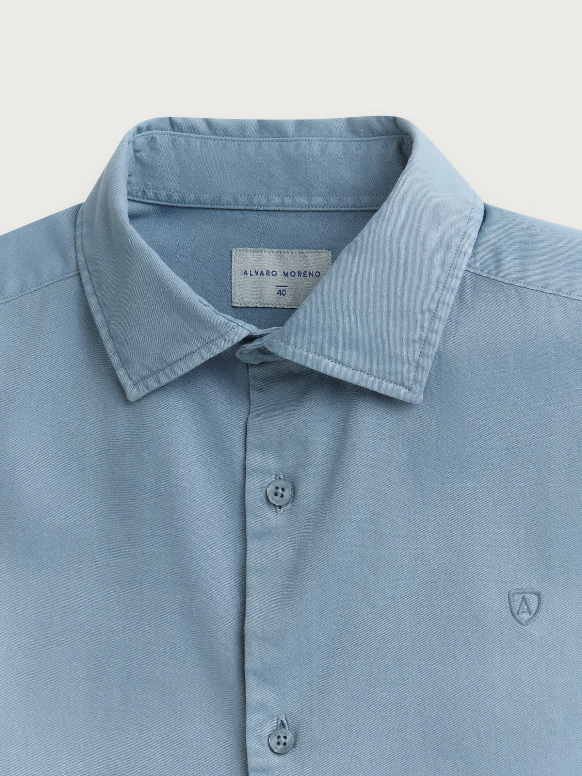 Camicia Uomo in Twill Tinto a Mano - Design Elegante di Alvaro Moreno, Collezione Primavera/Estivo 2024