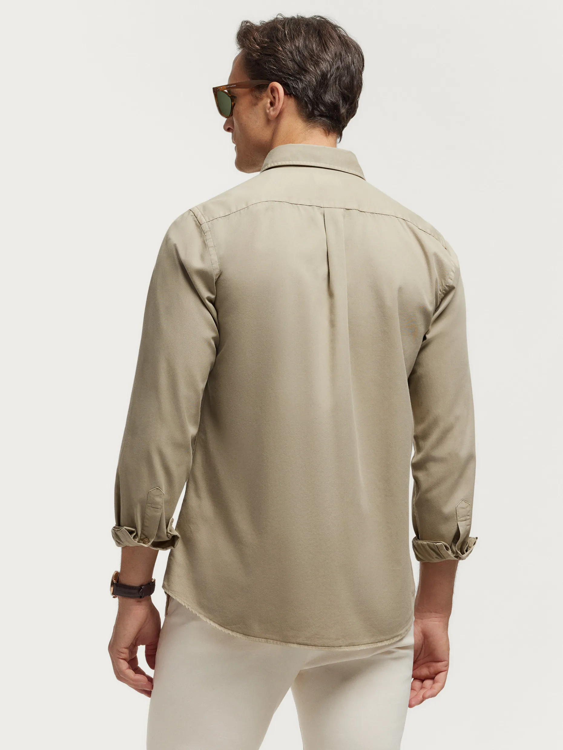Camicia Elegante in Tessuto Twill con Tintura Artigianale - Collezione Esclusiva Alvaro Moreno