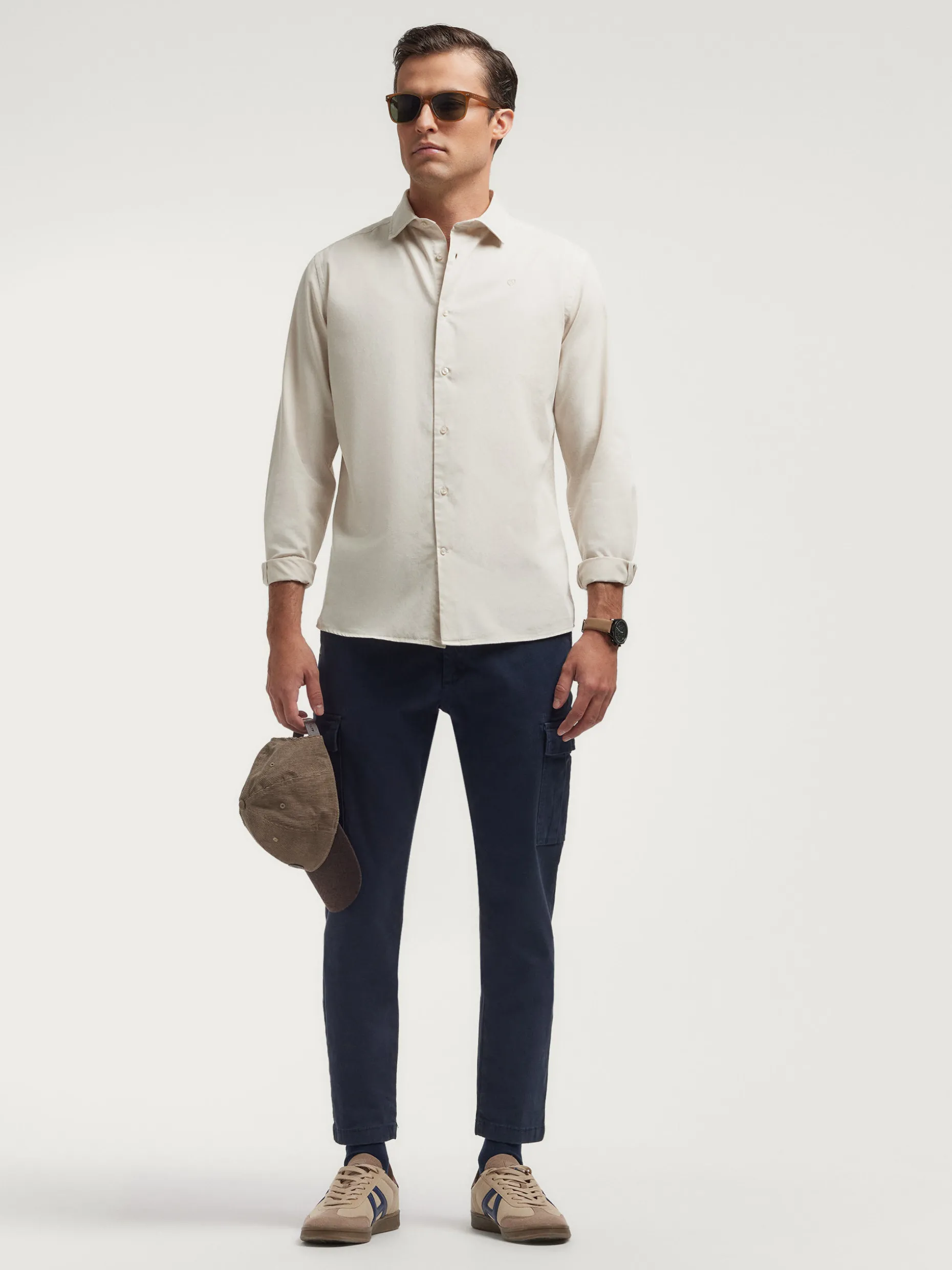 Camicia in Twill Tinta Pigmentata - Alvaro Moreno Collezione Autunno/Inverno 2024
