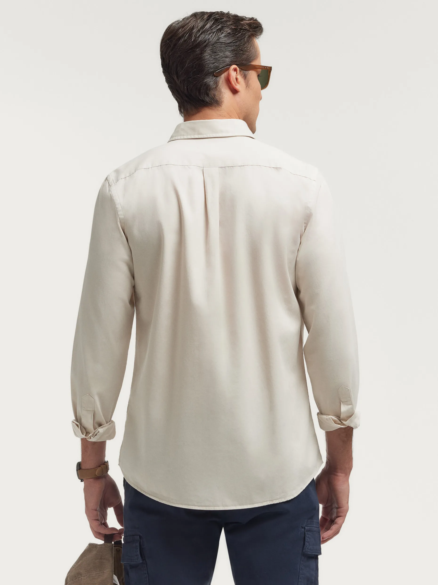 Camicia in Twill Tinta Pigmentata - Alvaro Moreno Collezione Autunno/Inverno 2024