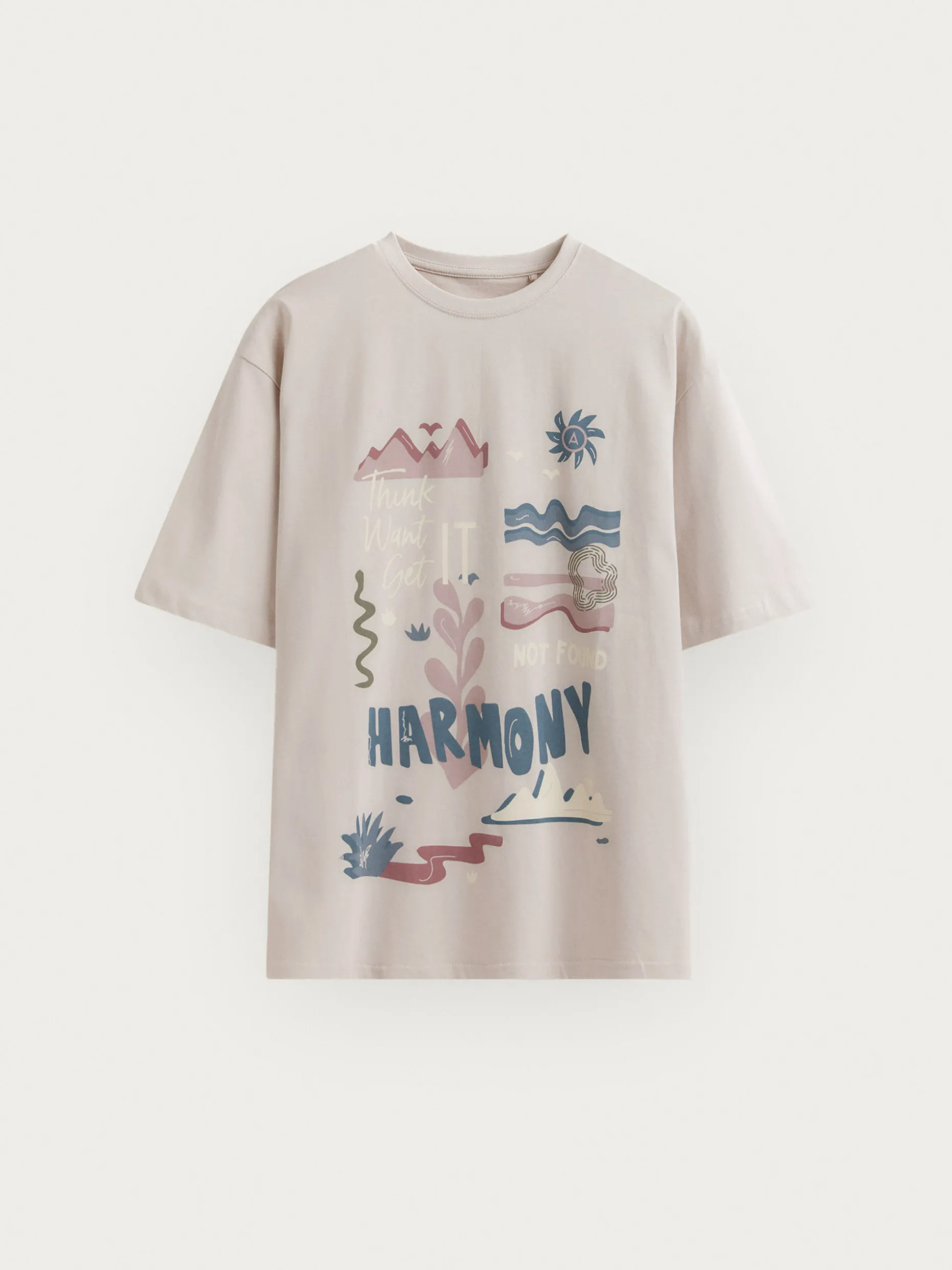Maglietta Armonia Design - Collezione Ufficiale Alvaro Moreno, T-shirt Casual Elegante con Stampa Artistica Unisex Primavera 2024