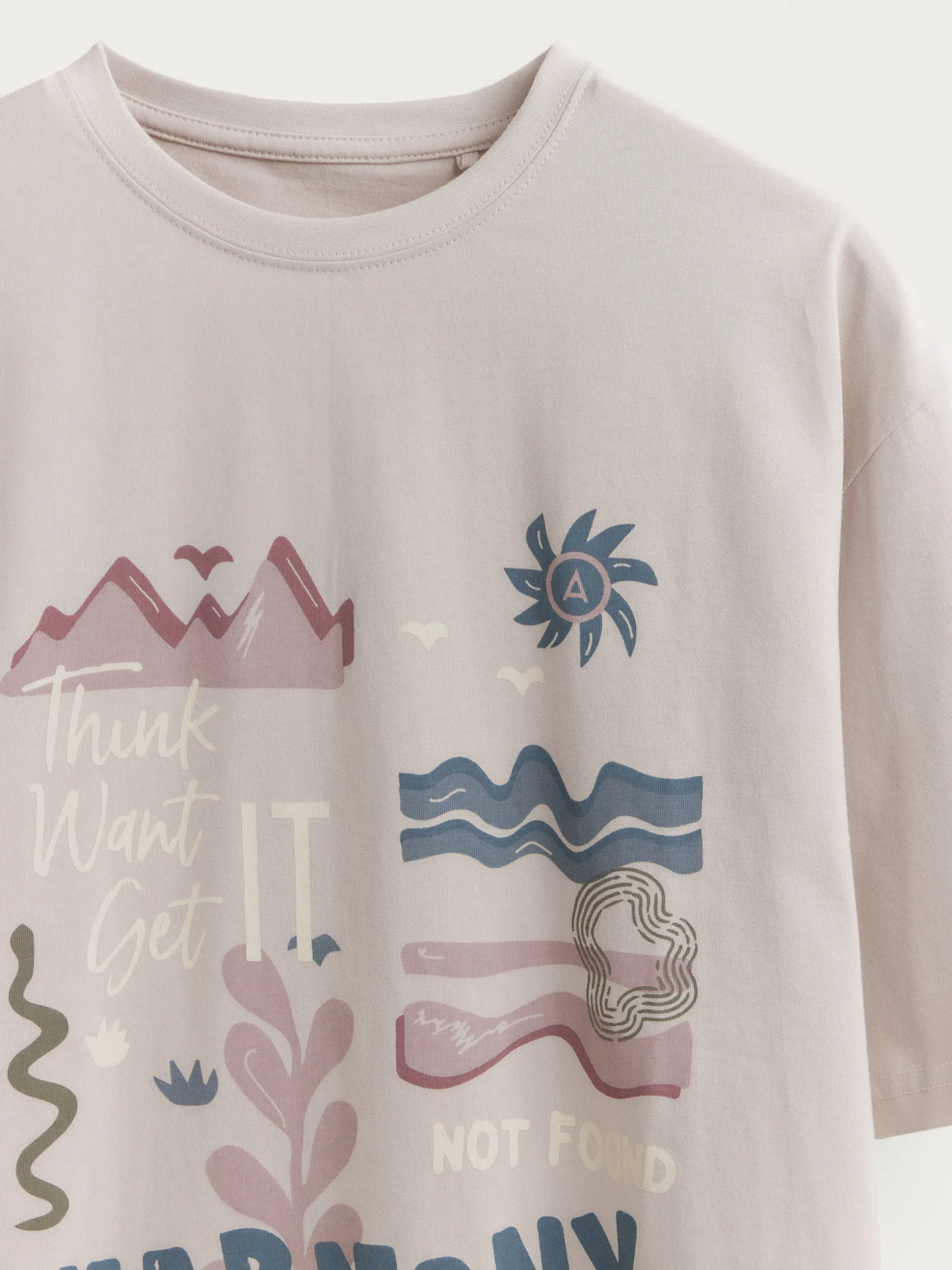Maglietta Armonia Design - Collezione Ufficiale Alvaro Moreno, T-shirt Casual Elegante con Stampa Artistica Unisex Primavera 2024