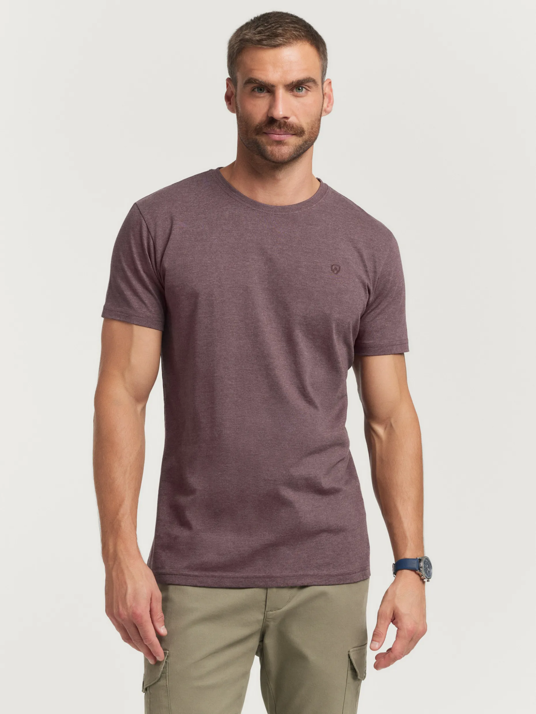 Maglietta Premium Uomo in Grigio Antracite Melange - Cotone Biologico Confortevole | Collezione Alvaro Moreno