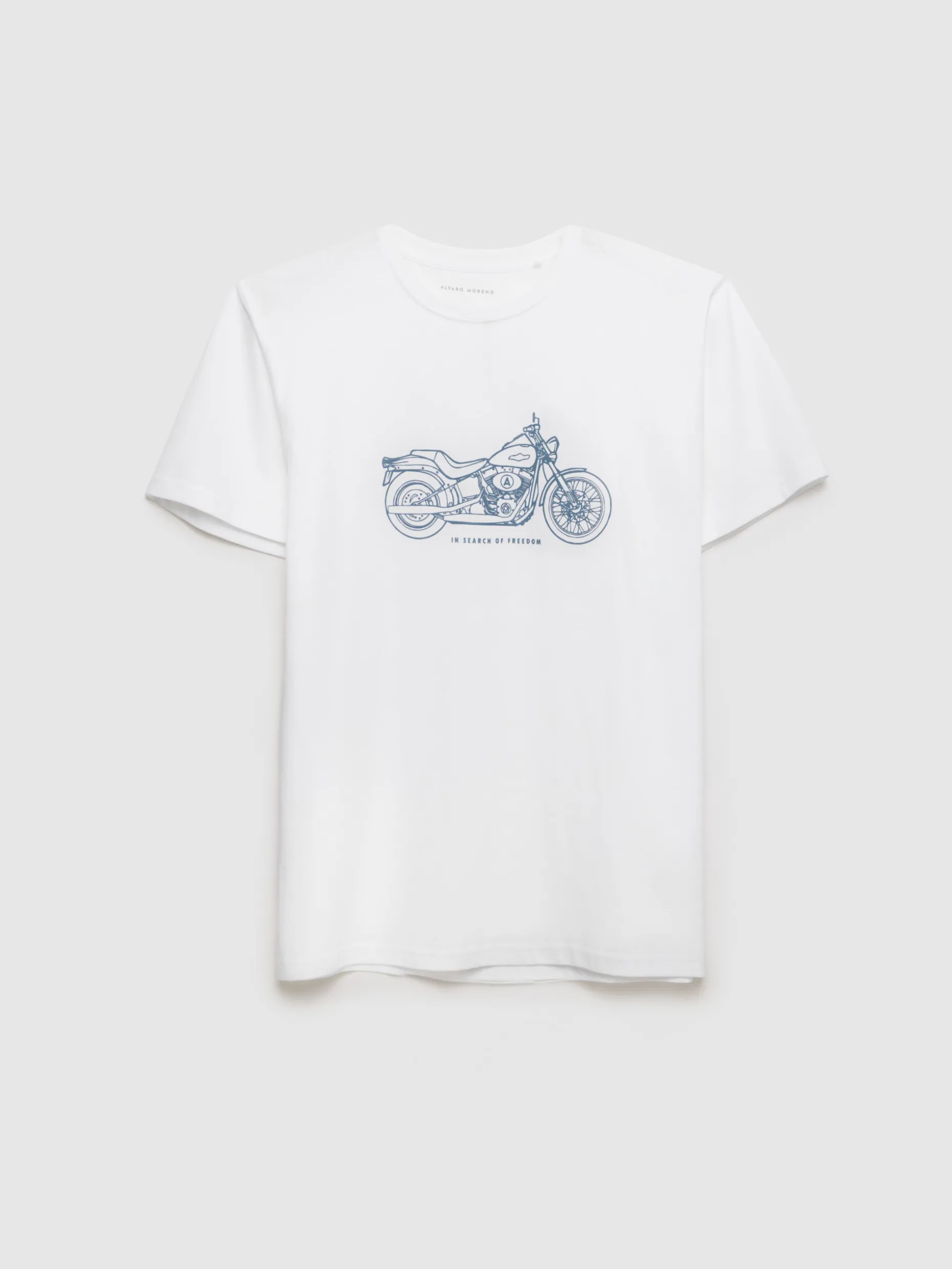 Maglietta Motociclista Originale con Design Esclusivo - Negozio Alvaro Moreno | Stile Urbano Unisex | T-Shirt Personalizzata per Appassionati di Moto 

(：/，，)