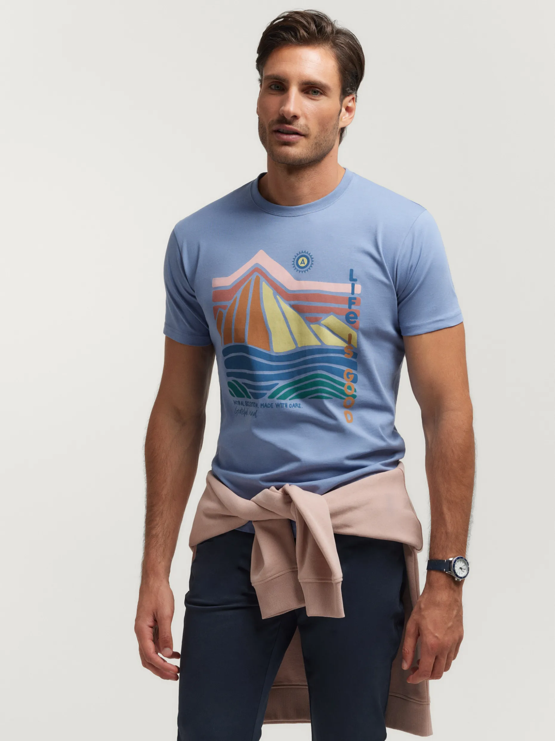 Maglietta Uomo Casual Essenziale - Design Minimal con Tessuto Morbido, Collezione Nature di Alvaro Moreno - Prezzo Accessibile