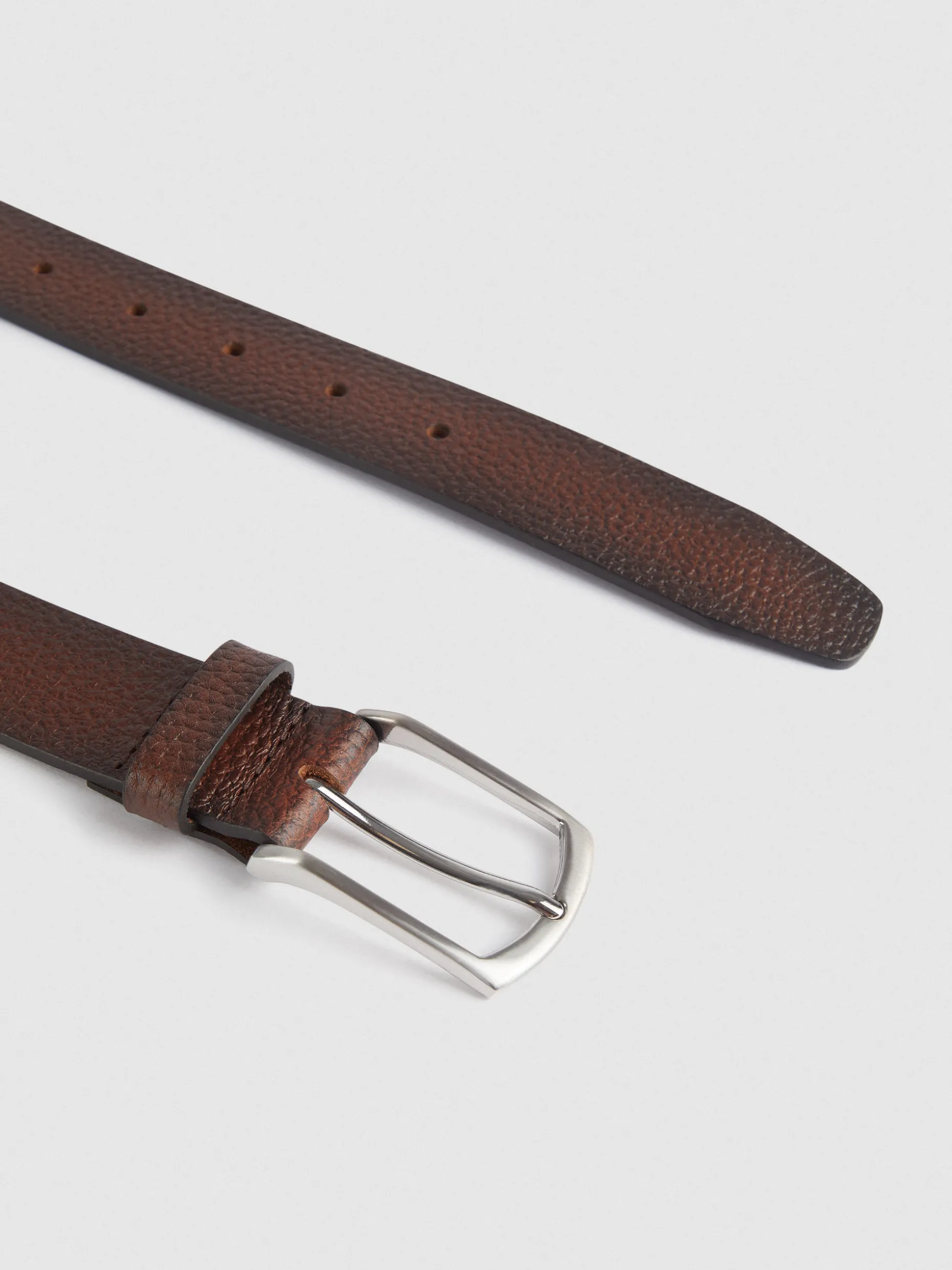 Cintura in Pelle Grezza Marrone Scuro | Design Esclusivo Alvaro Moreno