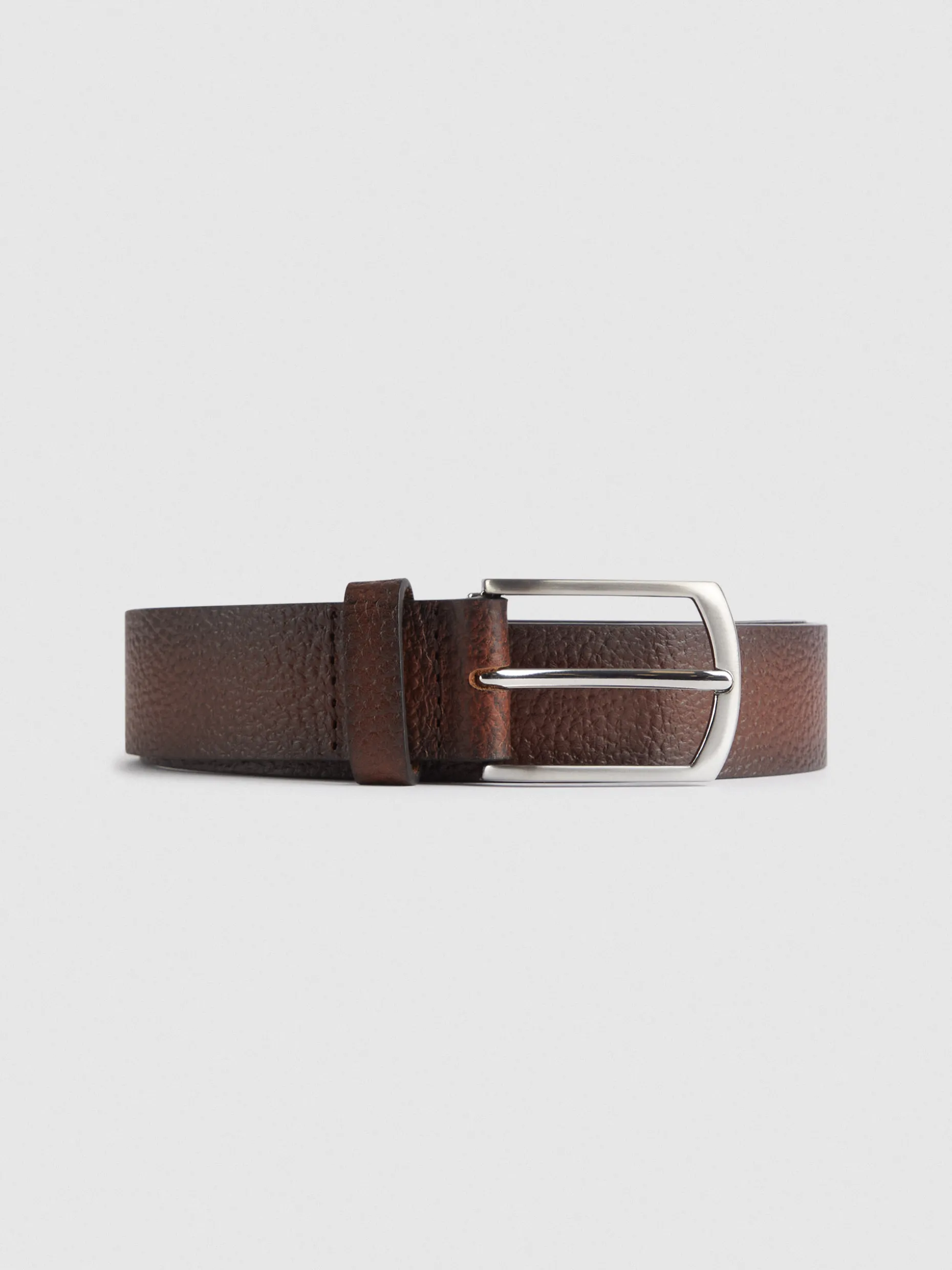 Cintura in Pelle Grezza Marrone Scuro | Design Esclusivo Alvaro Moreno