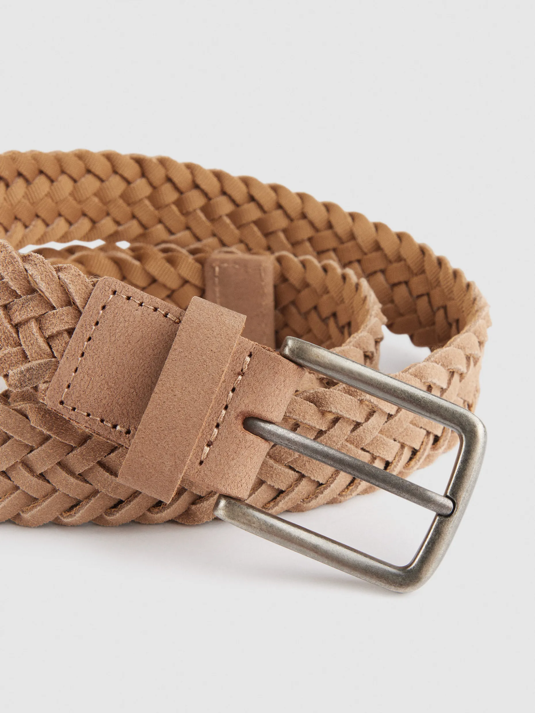 Cintura Uomo in Pelle Intrecciata con Fibbia Regolabile - Design Esclusivo Alvaro Moreno Collezione Attuale