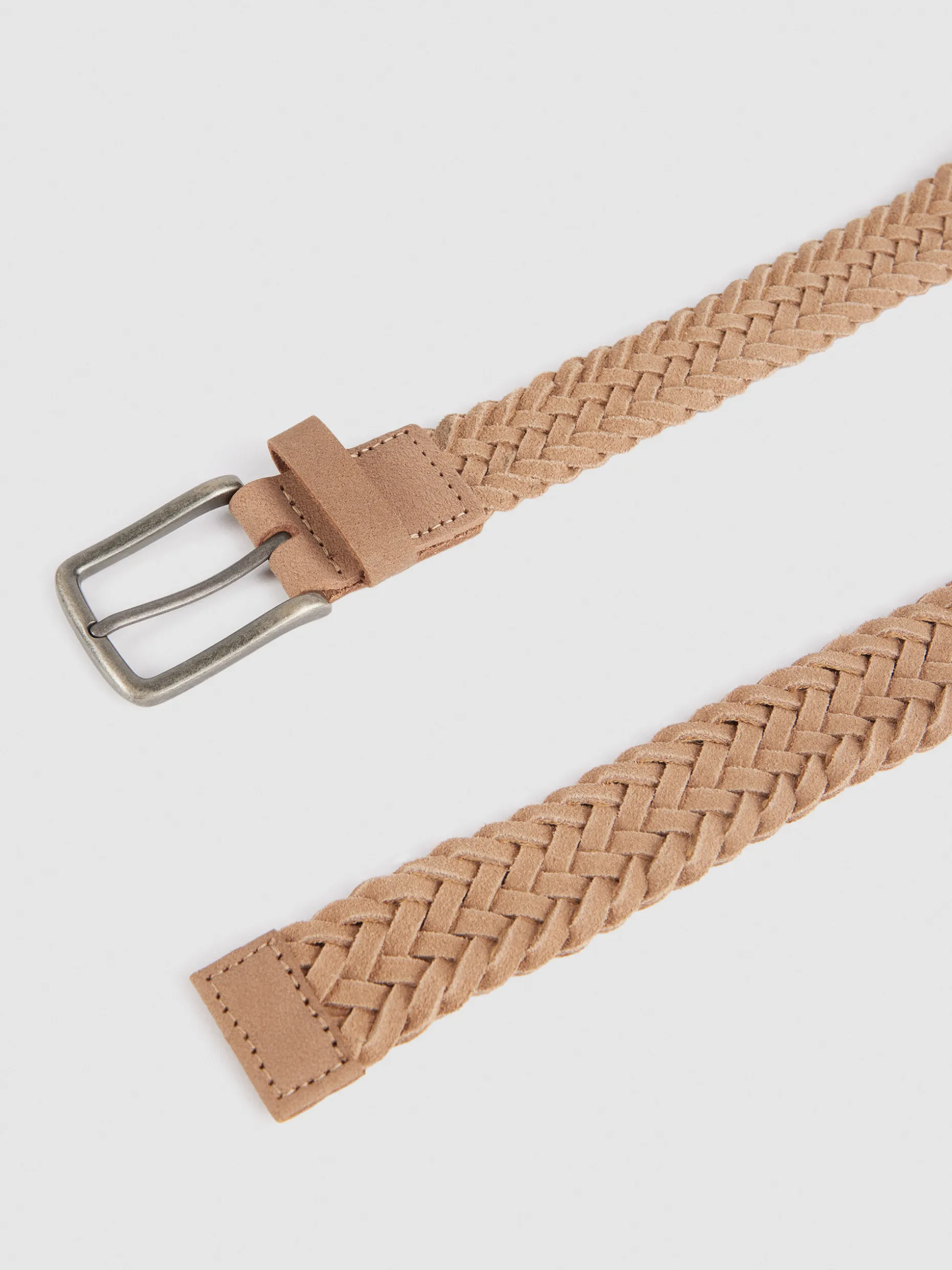 Cintura Uomo in Pelle Intrecciata con Fibbia Regolabile - Design Esclusivo Alvaro Moreno Collezione Attuale