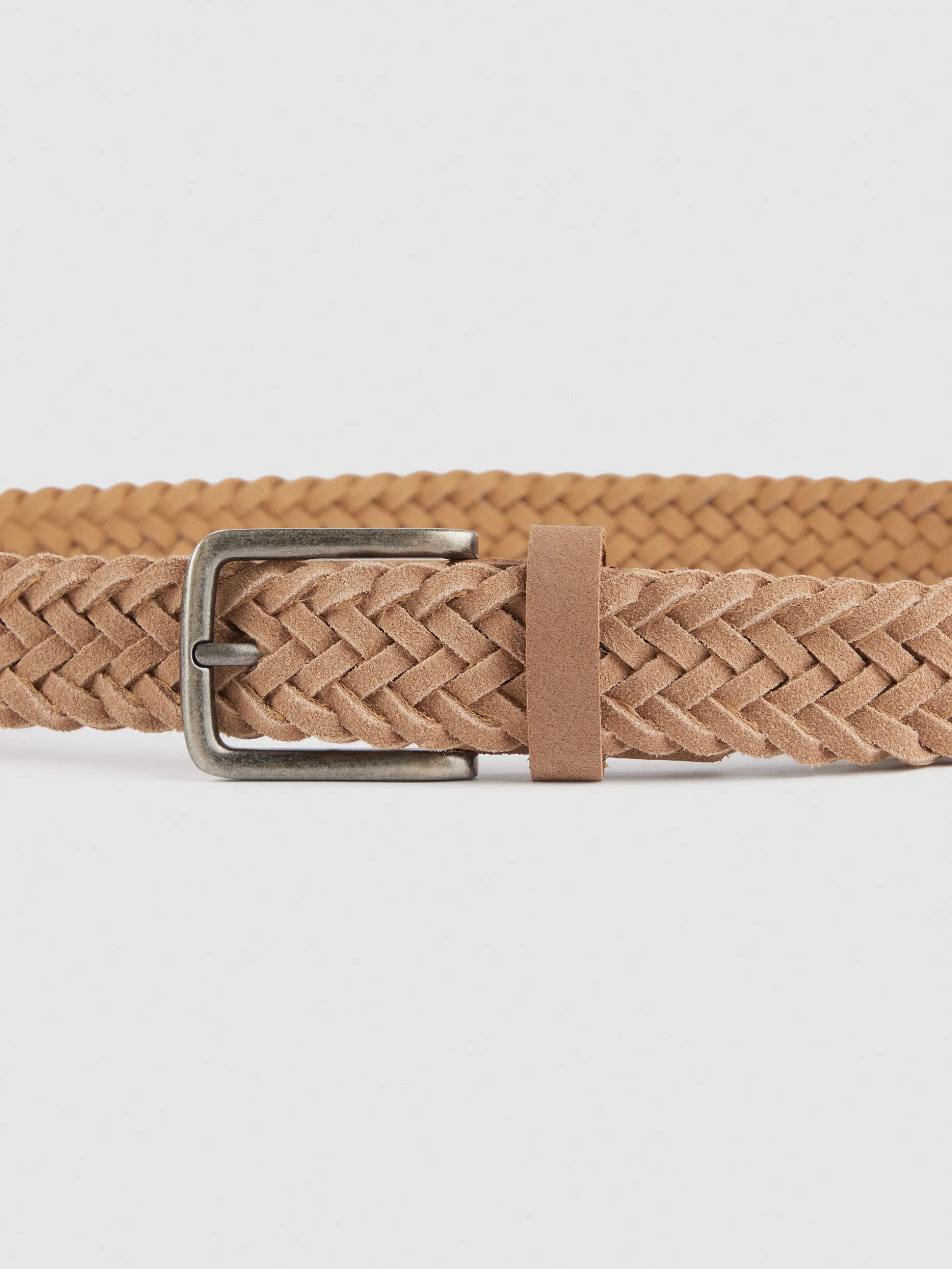 Cintura Uomo in Pelle Intrecciata con Fibbia Regolabile - Design Esclusivo Alvaro Moreno Collezione Attuale