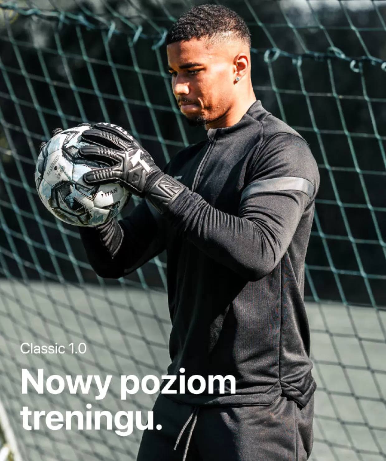 Guanti da Allenamento T1TAN Modello Classico 1.0 - Versione Junior in Nero Assoluto - Collezione Essential