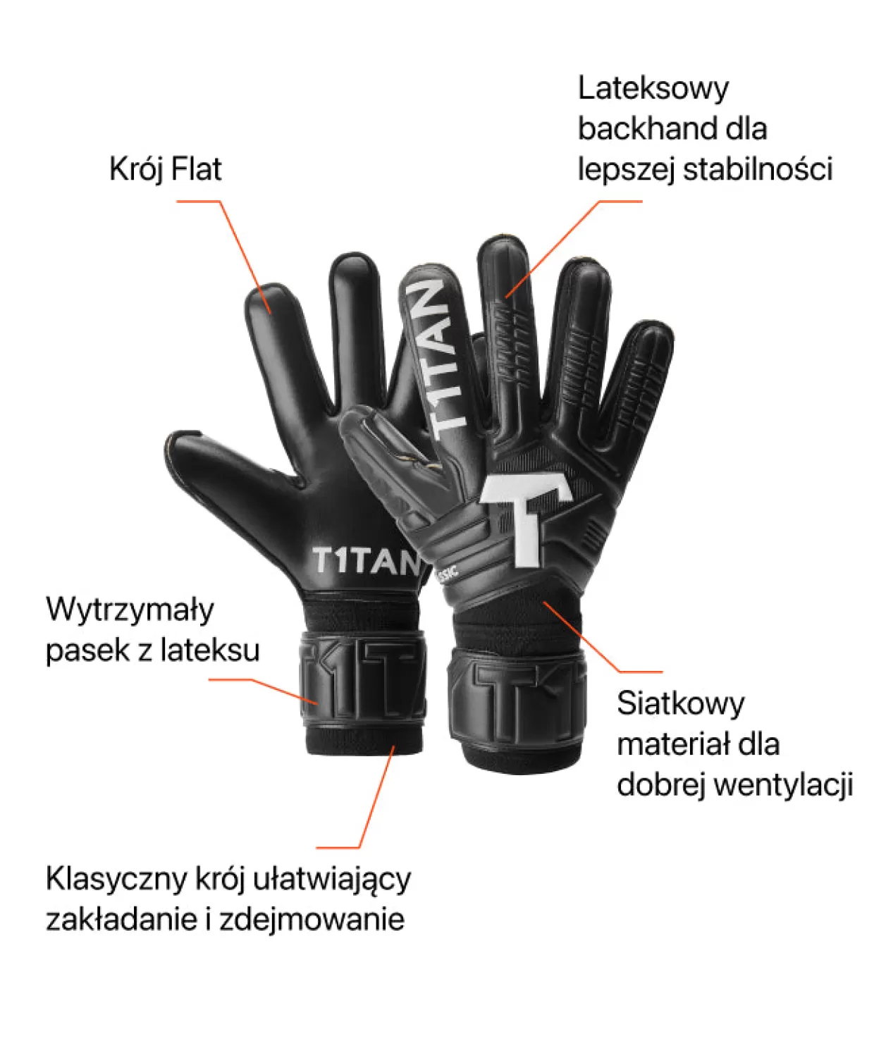 Guanti da Allenamento T1TAN Modello Classico 1.0 - Versione Junior in Nero Assoluto - Collezione Essential