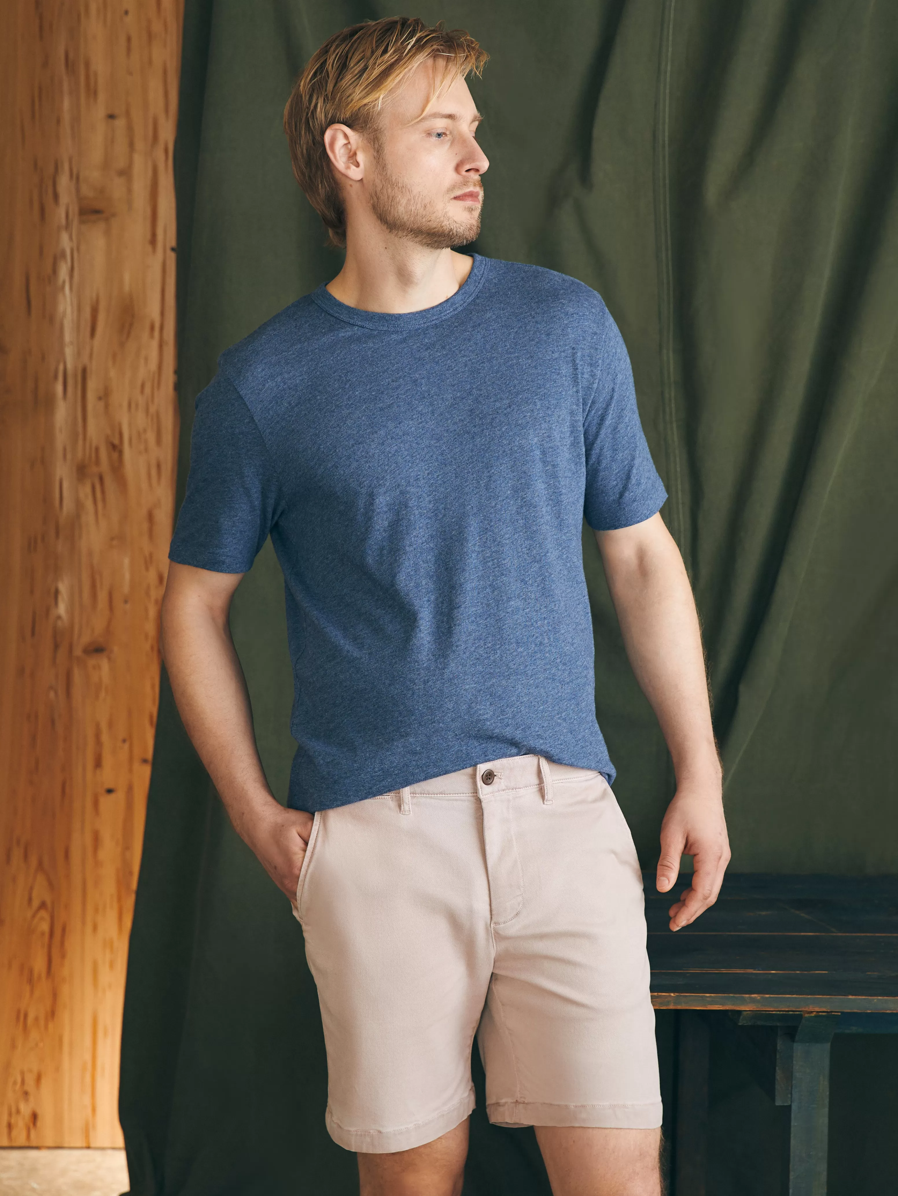 Pantaloncini Chino Elasticizzati Coastline - 20 cm, Comodi e Ideali per l'Estate | Faherty Shop Online