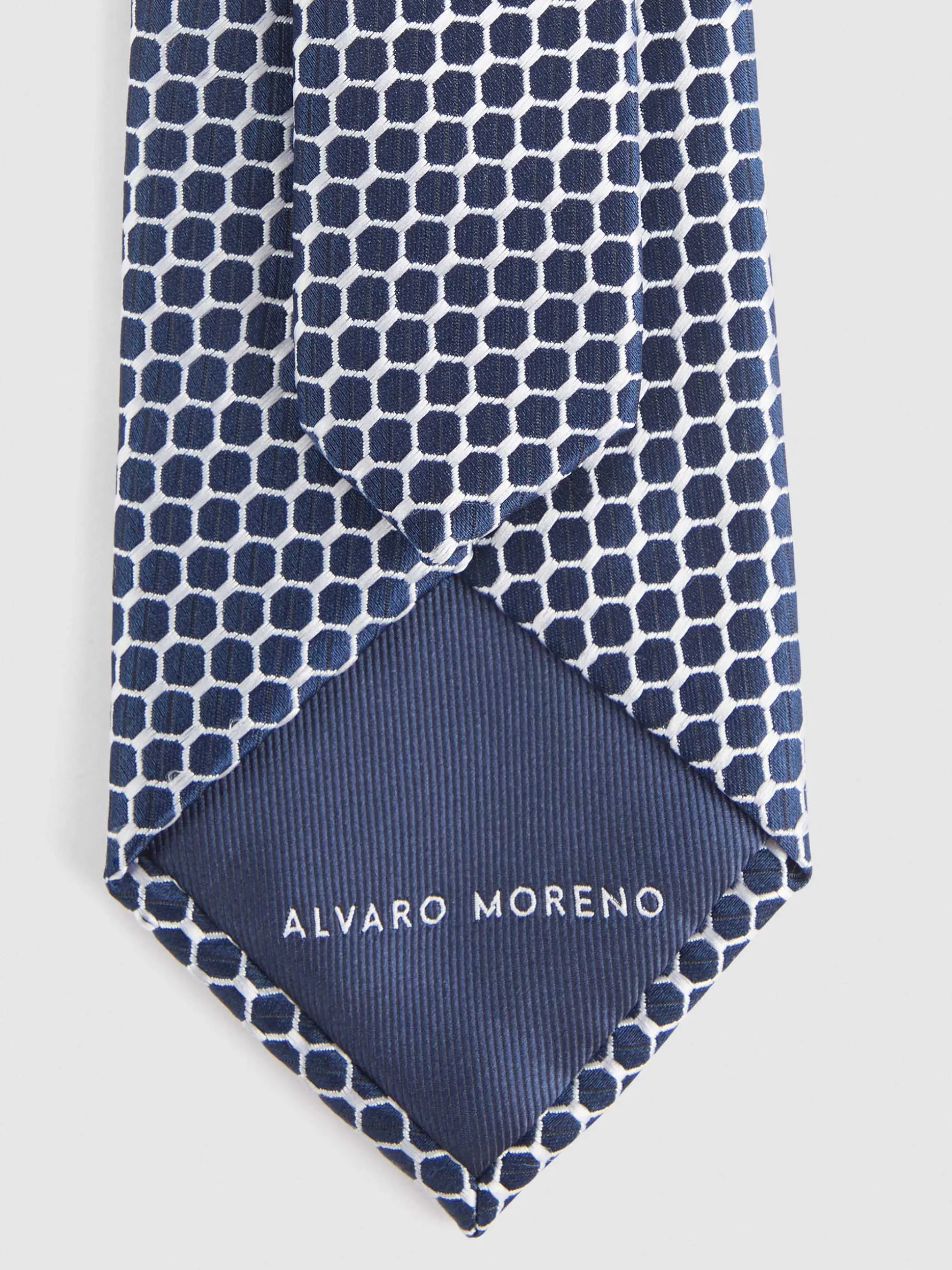 Elegante Corbata Jacquard con Motivo Artigianale - Collezione Alvaro Moreno