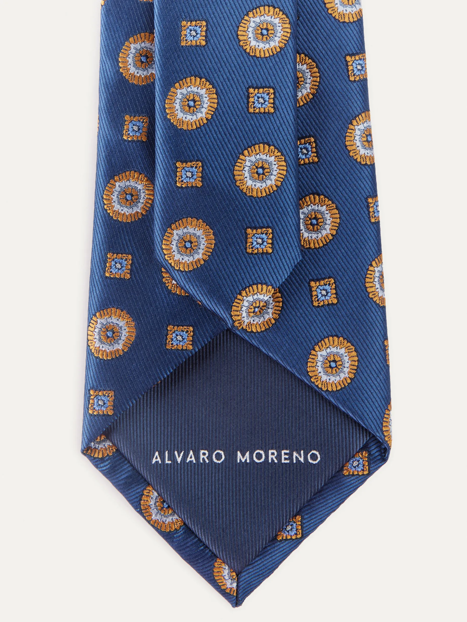Alvaro Moreno - Corbata Elegante in Seta Jacquard con Design MF, Edizione Limitata | Saldi Esclusivi