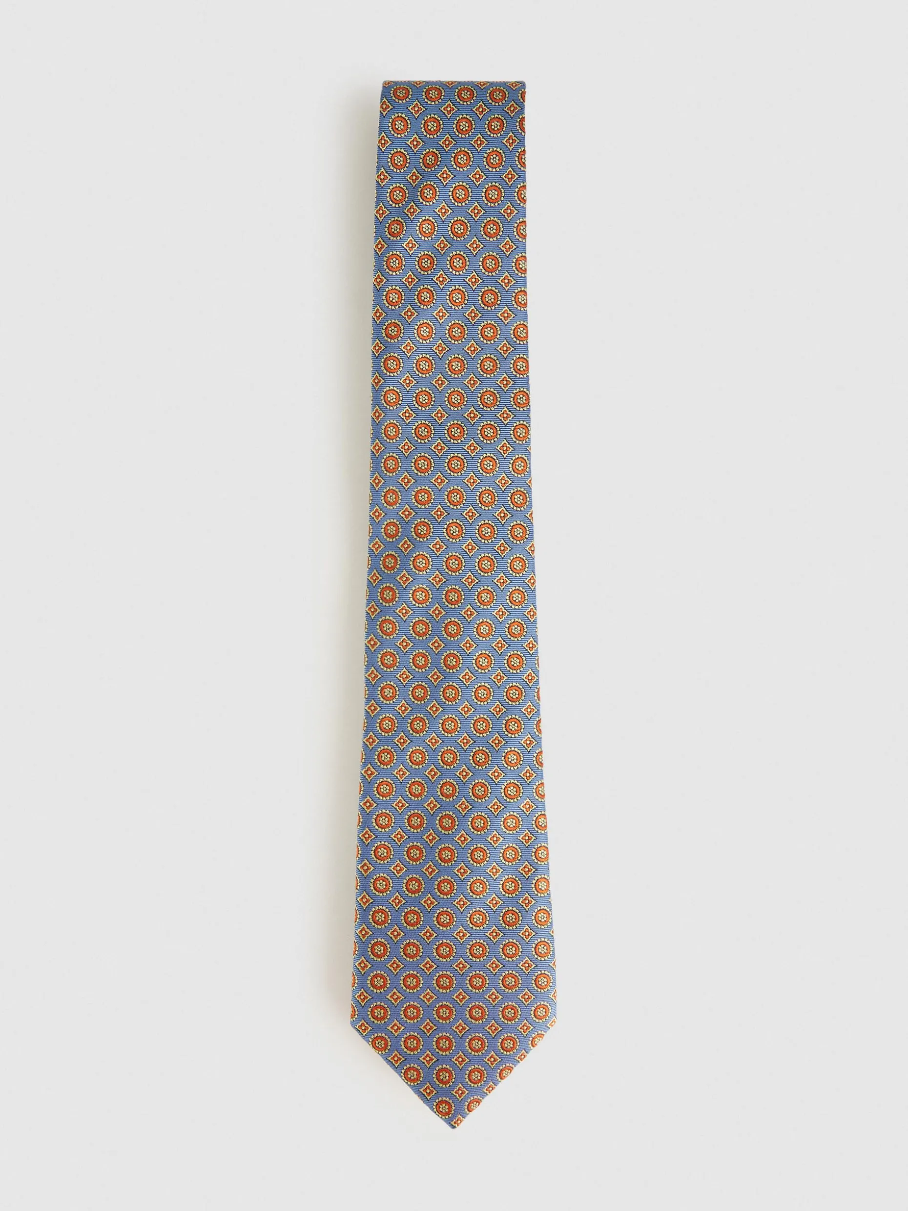 Cravatta Elegante Jacquard da Uomo - Design Esclusivo Collezione Alvaro Moreno, Modello MF con Stampa Floreale Moderna