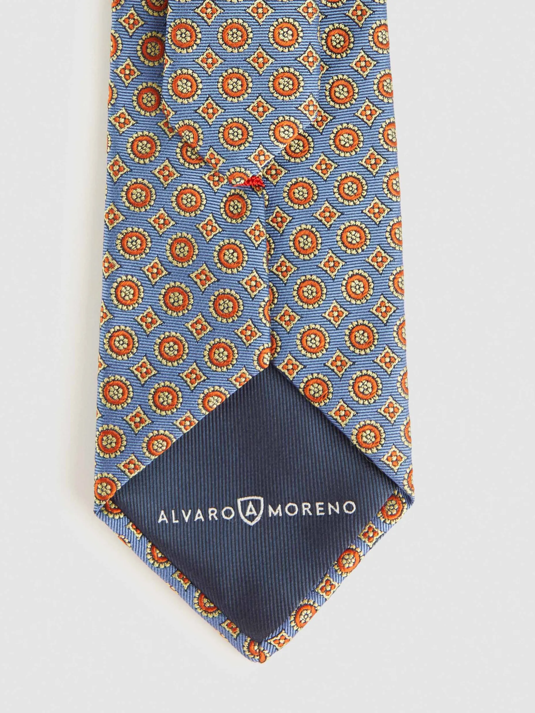 Cravatta Elegante Jacquard da Uomo - Design Esclusivo Collezione Alvaro Moreno, Modello MF con Stampa Floreale Moderna