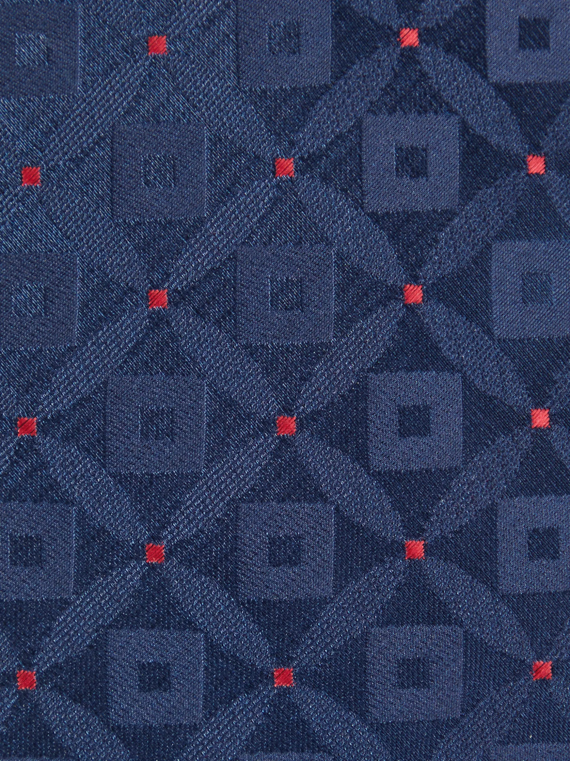 Elegante Corbatta Jacquard in Seta con Motivi Geometrici - Fatto a Mano da Alvaro Moreno 

（：，，，