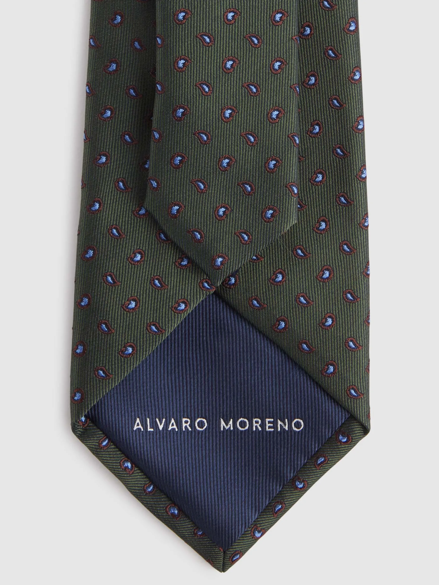 Cravatta Uomo in Seta Jacquard Verde Smeraldo - Design Elegante di Alvaro Moreno | Edizione Limitata con Sconto Esclusivo