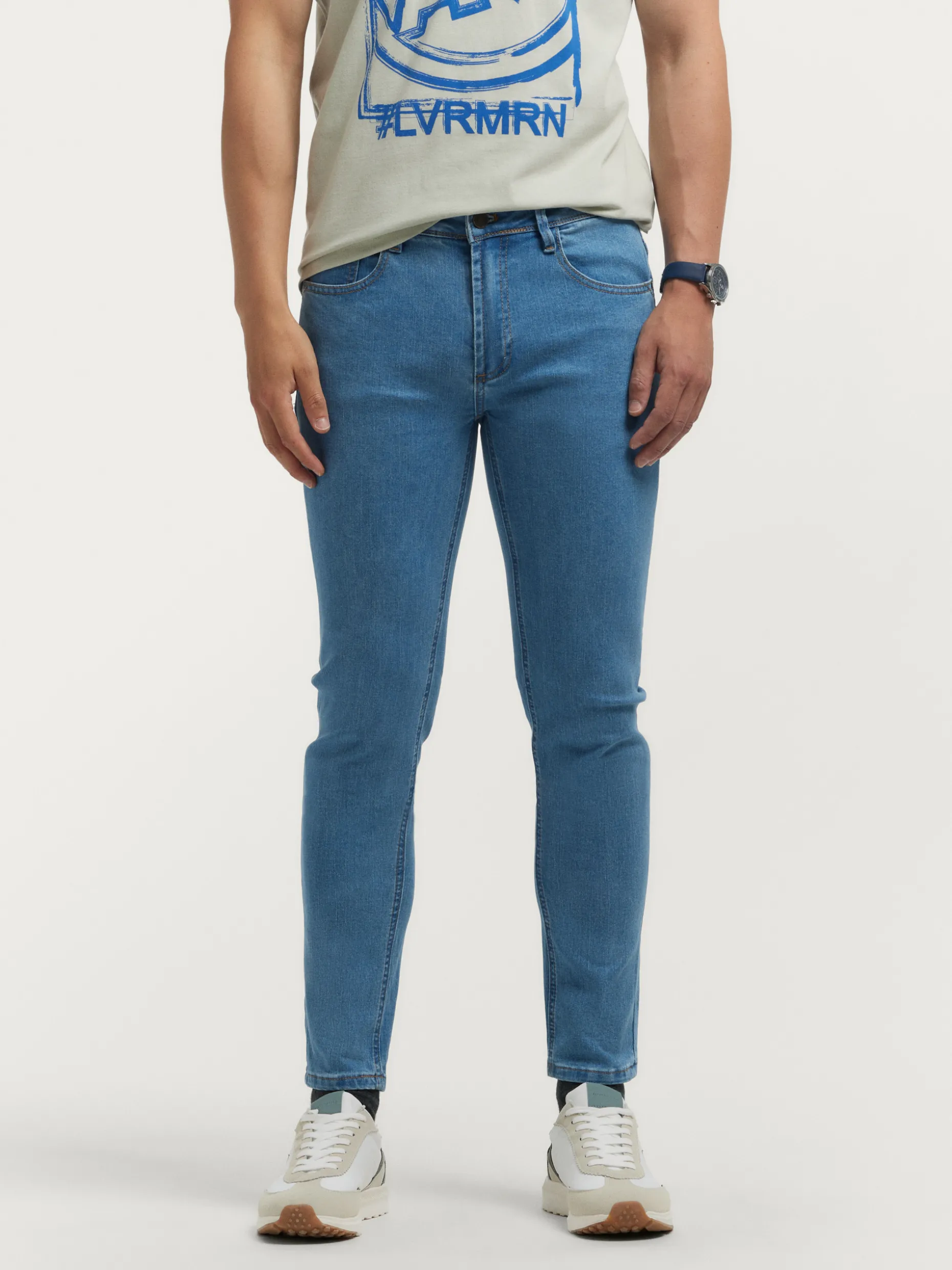 Jeans Slim Alvaro Moreno in Denim - Sconti Esclusivi