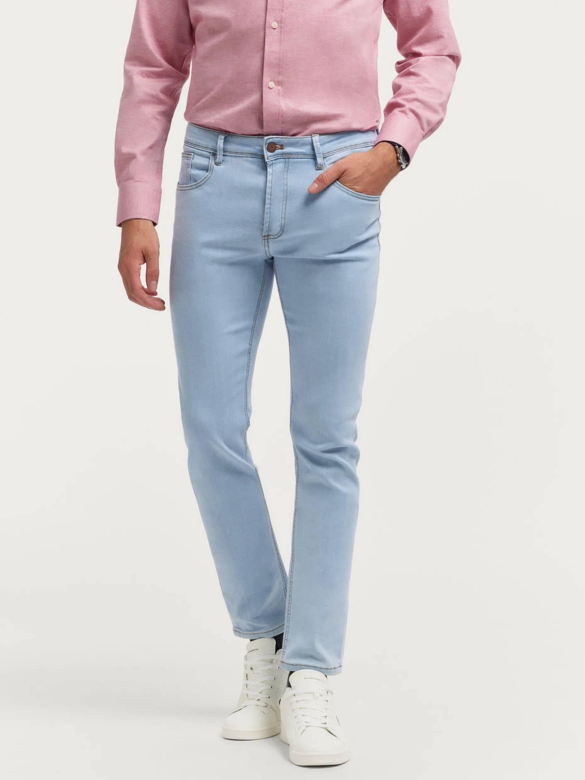 Alvaro Moreno Jeans Slim Uomo - Modello Base Confezione Classica Design Minimalista