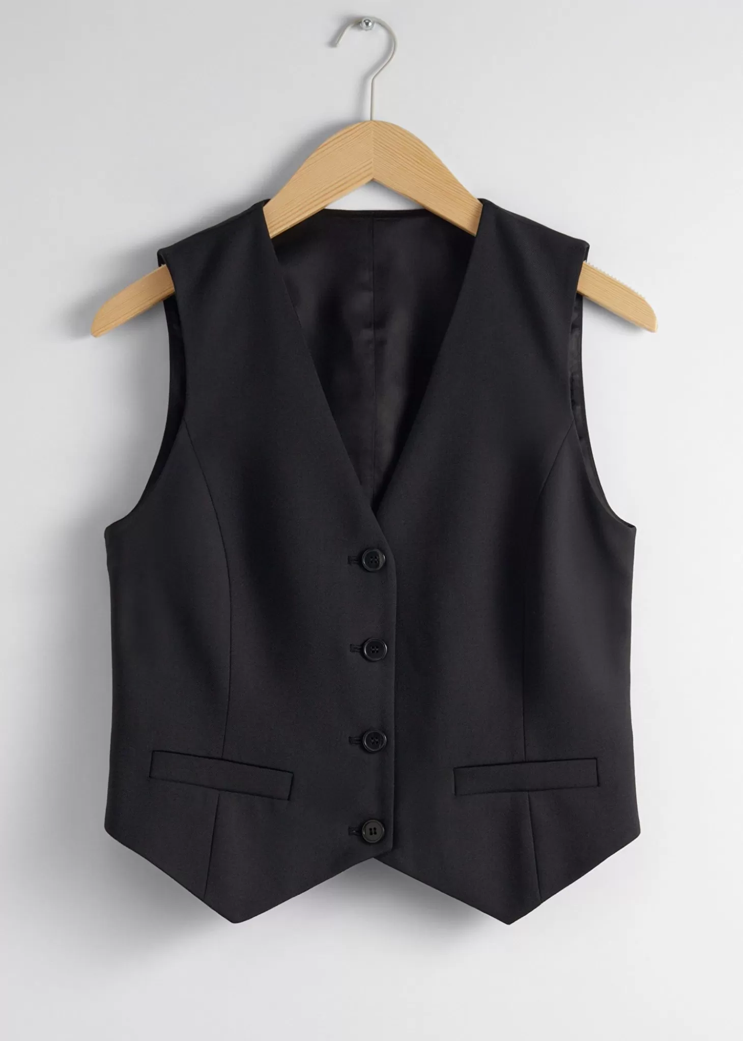 Store&OtherStories - Giubbotto Essential a Singolo Bottone, Nero - Linea Minimal Autunno/Inverno
