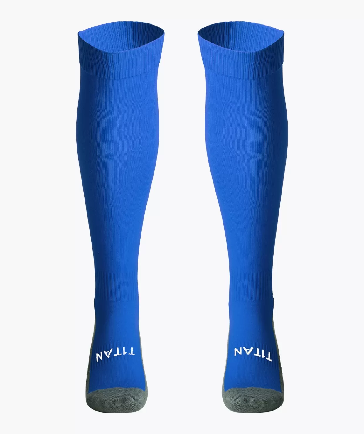 Calze Tecniche T1TAN per Football - Parastinchi Professionisti Blu con Rinforzi Antiscivolo