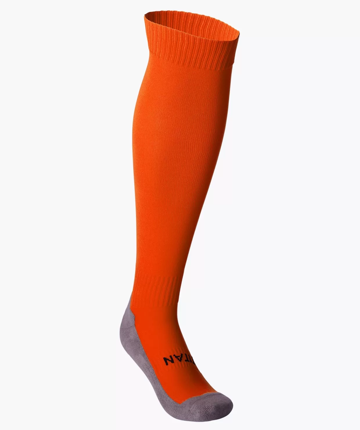 Calze Sportive ad Alta Prestazione T1TAN per Calciatori - Design Ergonomico e Confortevole in Tinta Arancione Brillante