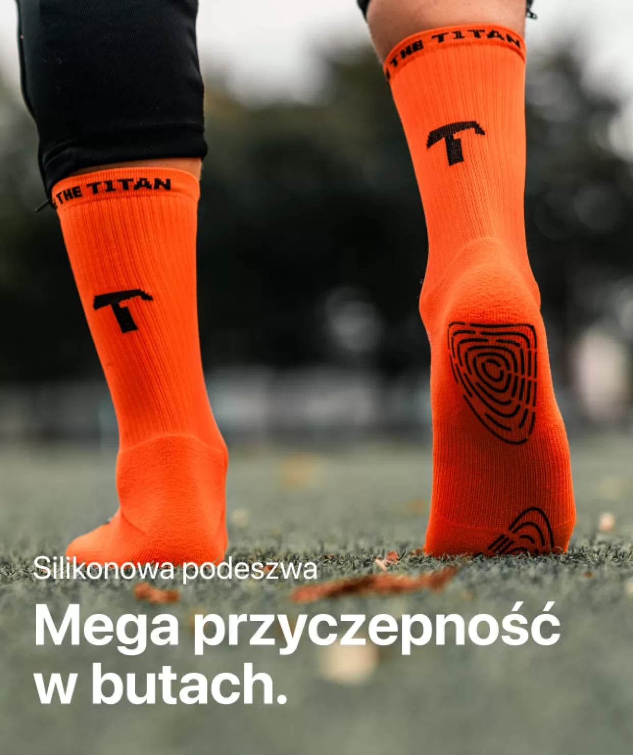 Calze Sportive Titan Antiscivolo Arancione - Aderenza Ottimale e Comfort per Attività Dinamiche