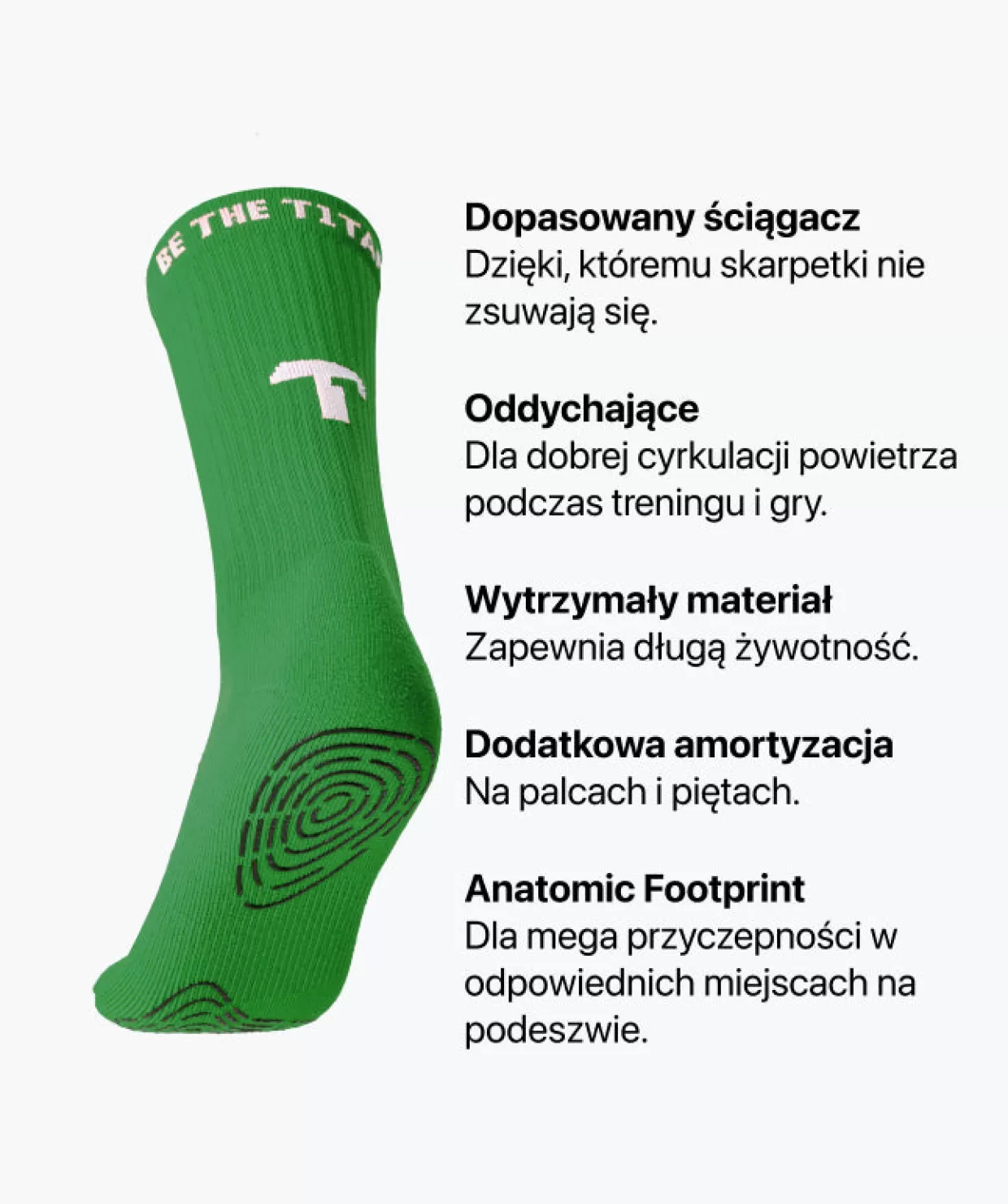 Calze Tecniche T1-TAN con Rinforzo Antiscivolo - Verde Sportivo per Allenamenti Intensi