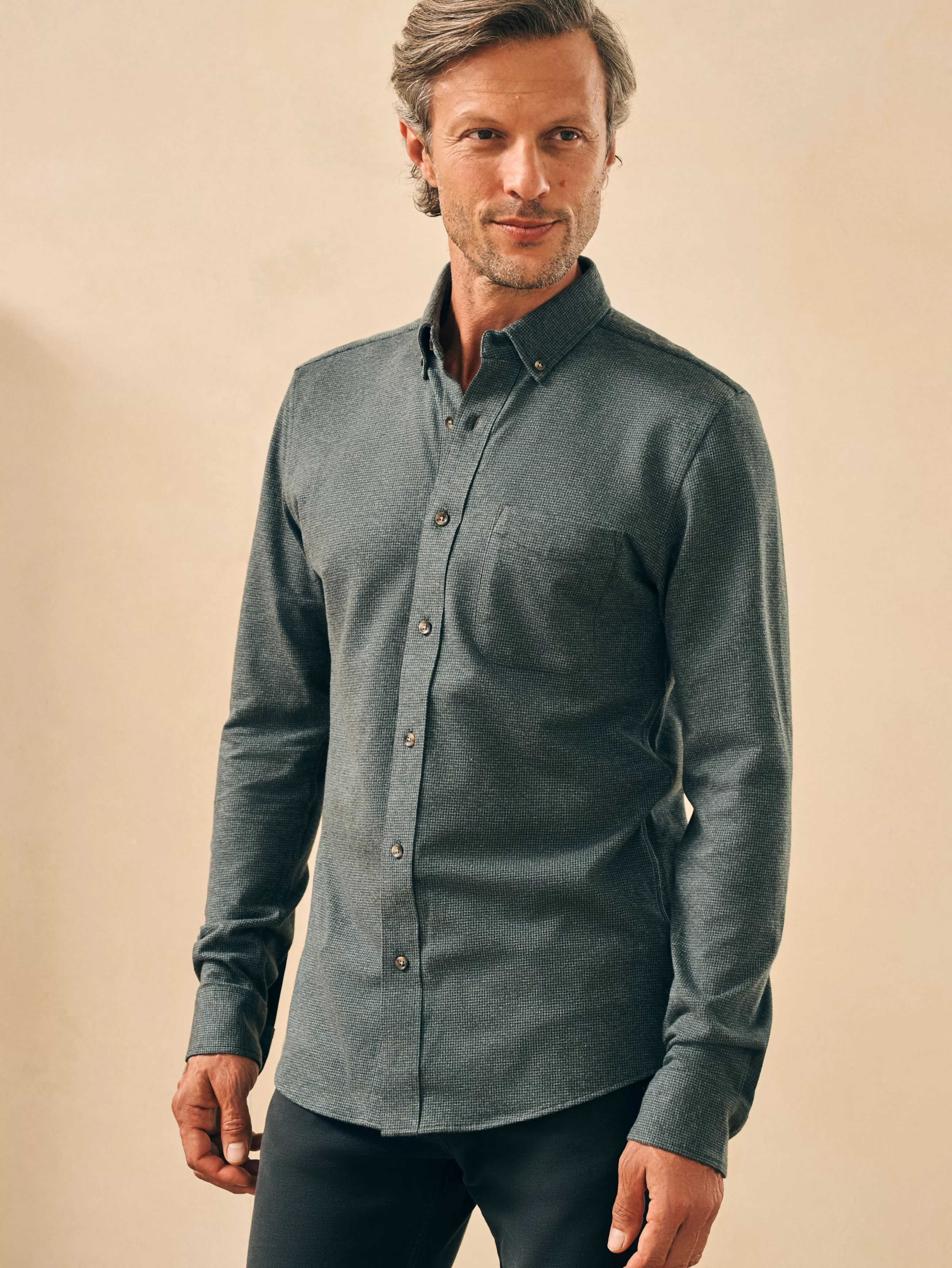 Maglia Houndstooth in Lana Merino - Intreccio Artigianale Faherty