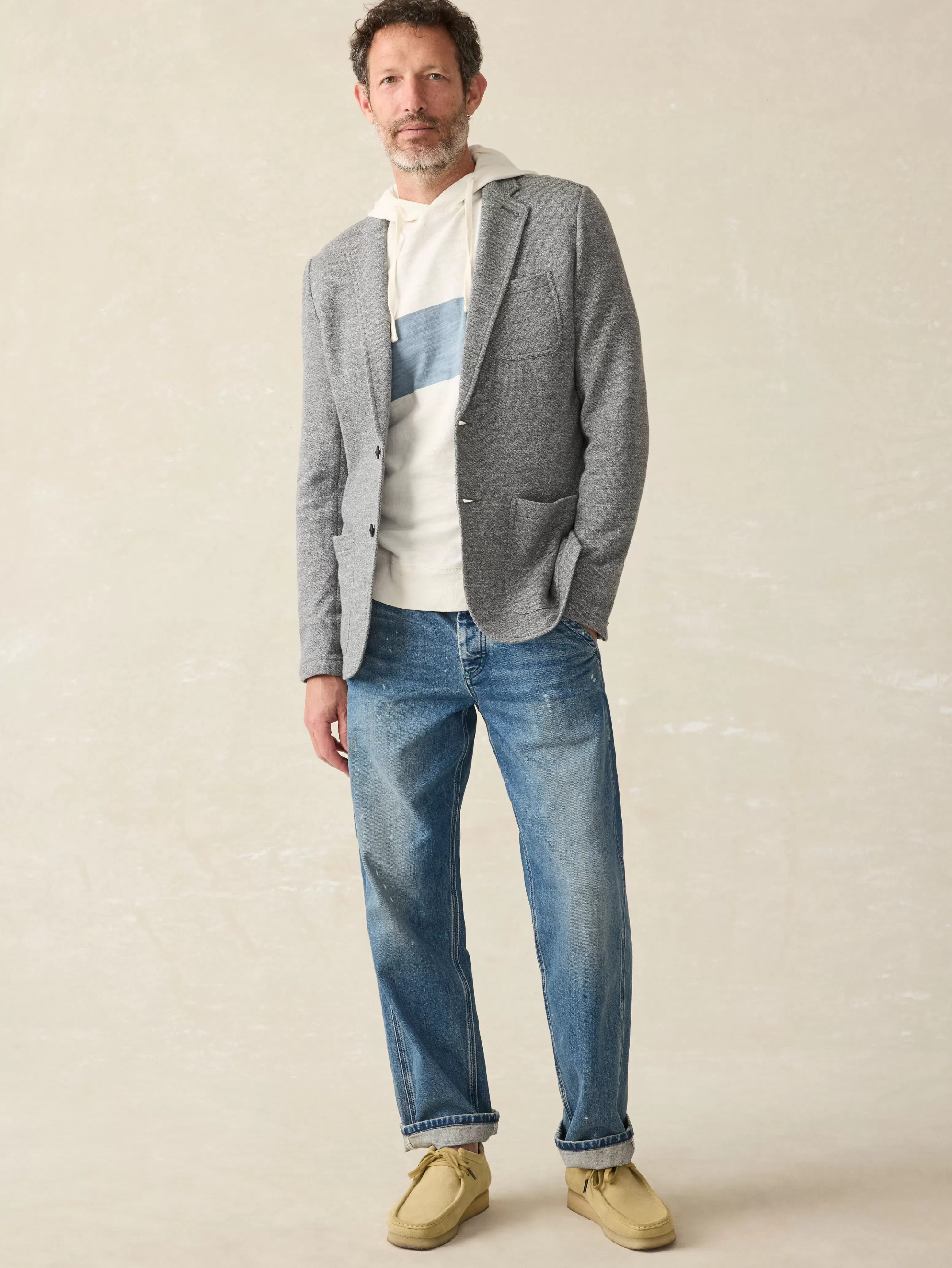Giacca Corta in Maglia Inlet - Ultimi Pezzi Disponibili · Saldi Estivi Faherty · Moda Casual Elegante · Tessuto Leggero Primavera 2024