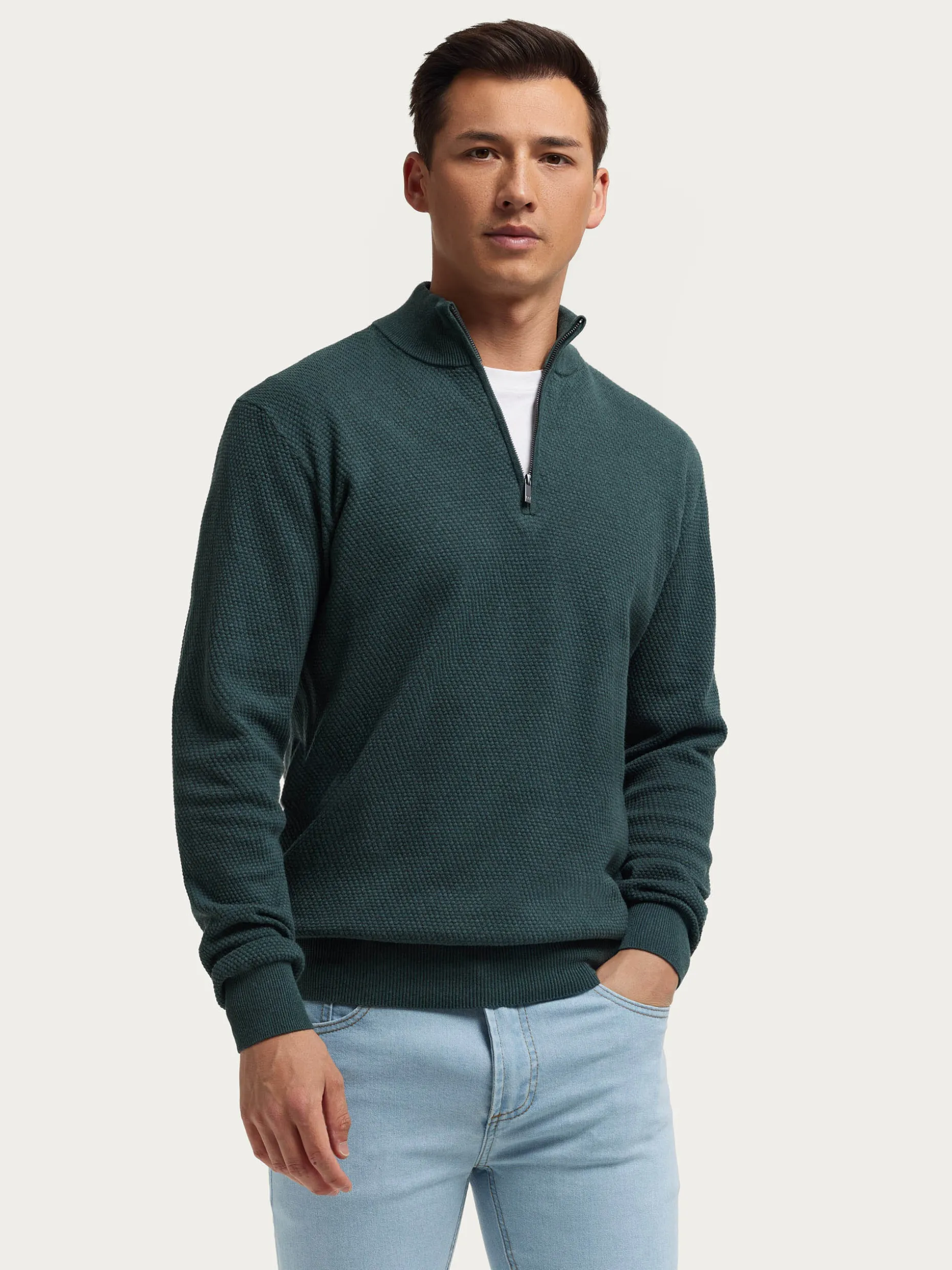 Alvaro Moreno Design - Maglia Elegante con Cerniera, Abbigliamento Stile Urbano per Autunno/Inverno