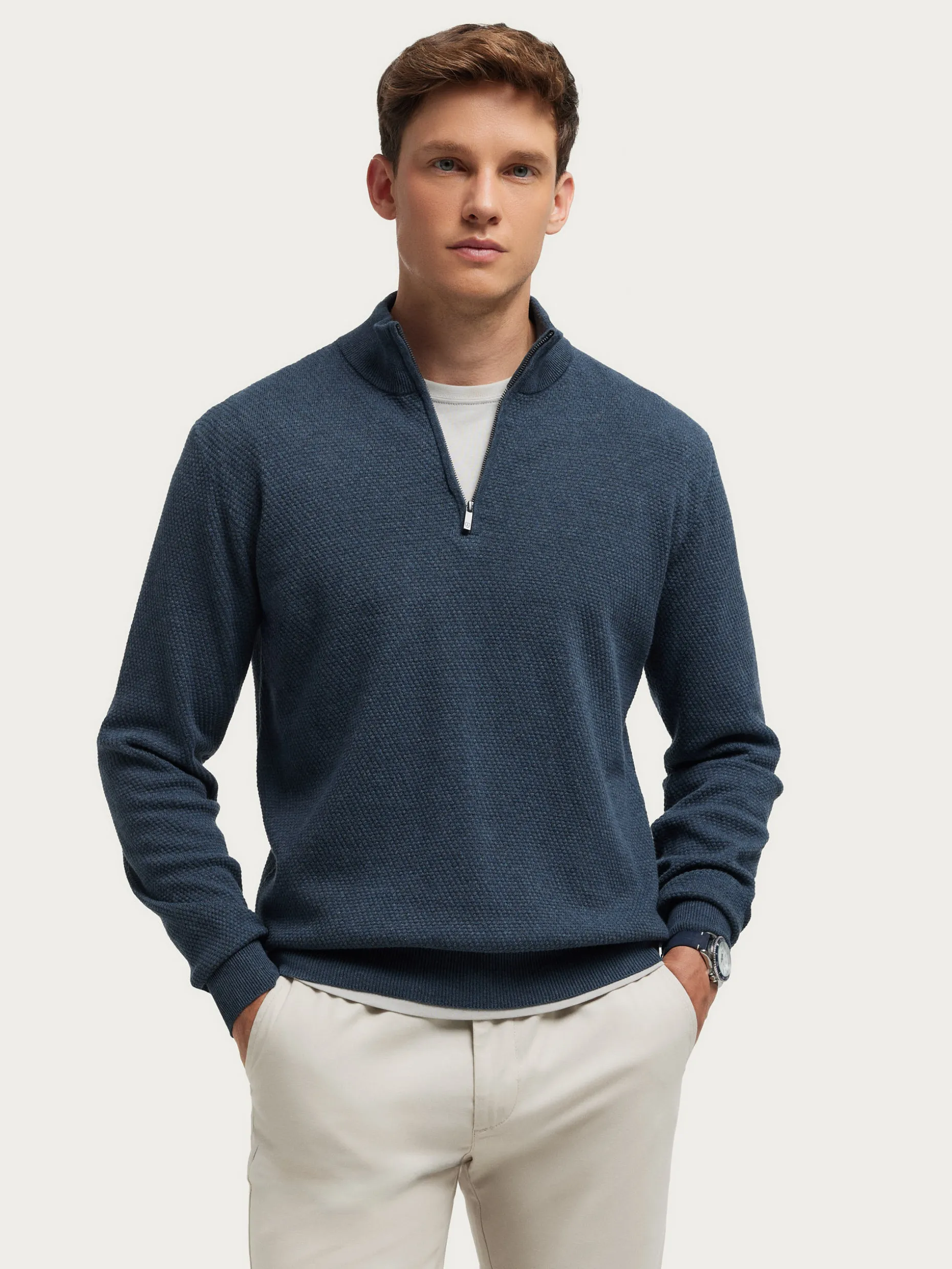 Maglione Sportivo con Cerniera Premium - Design Esclusivo Alvaro Moreno | Novità Stagionale in Tessuto Tecnico