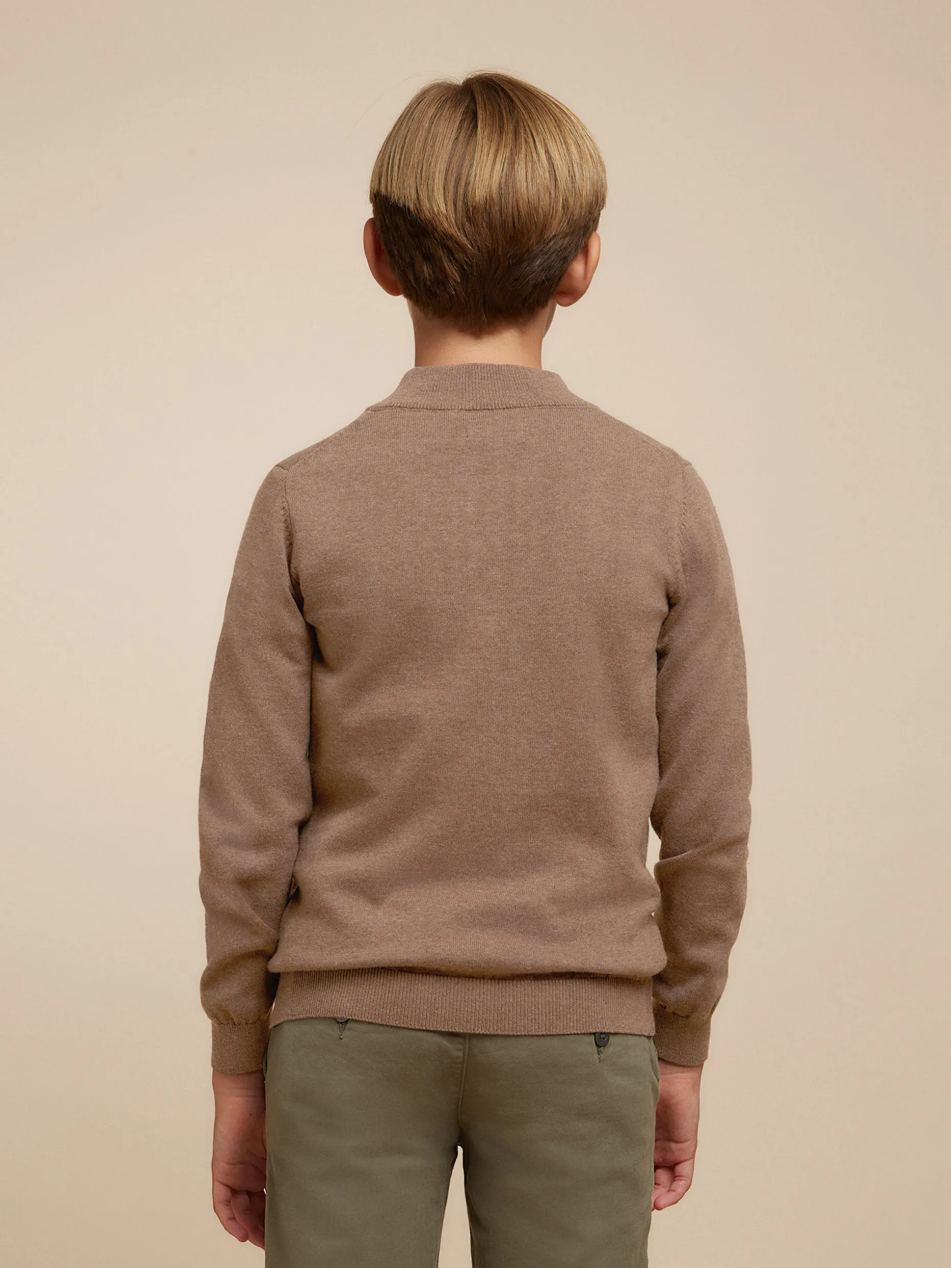 Felpa con Cappuccio Lorenzo per Bambini - Morbida Marrone Chiaro, Taglie Junior Offerta Imperdibile