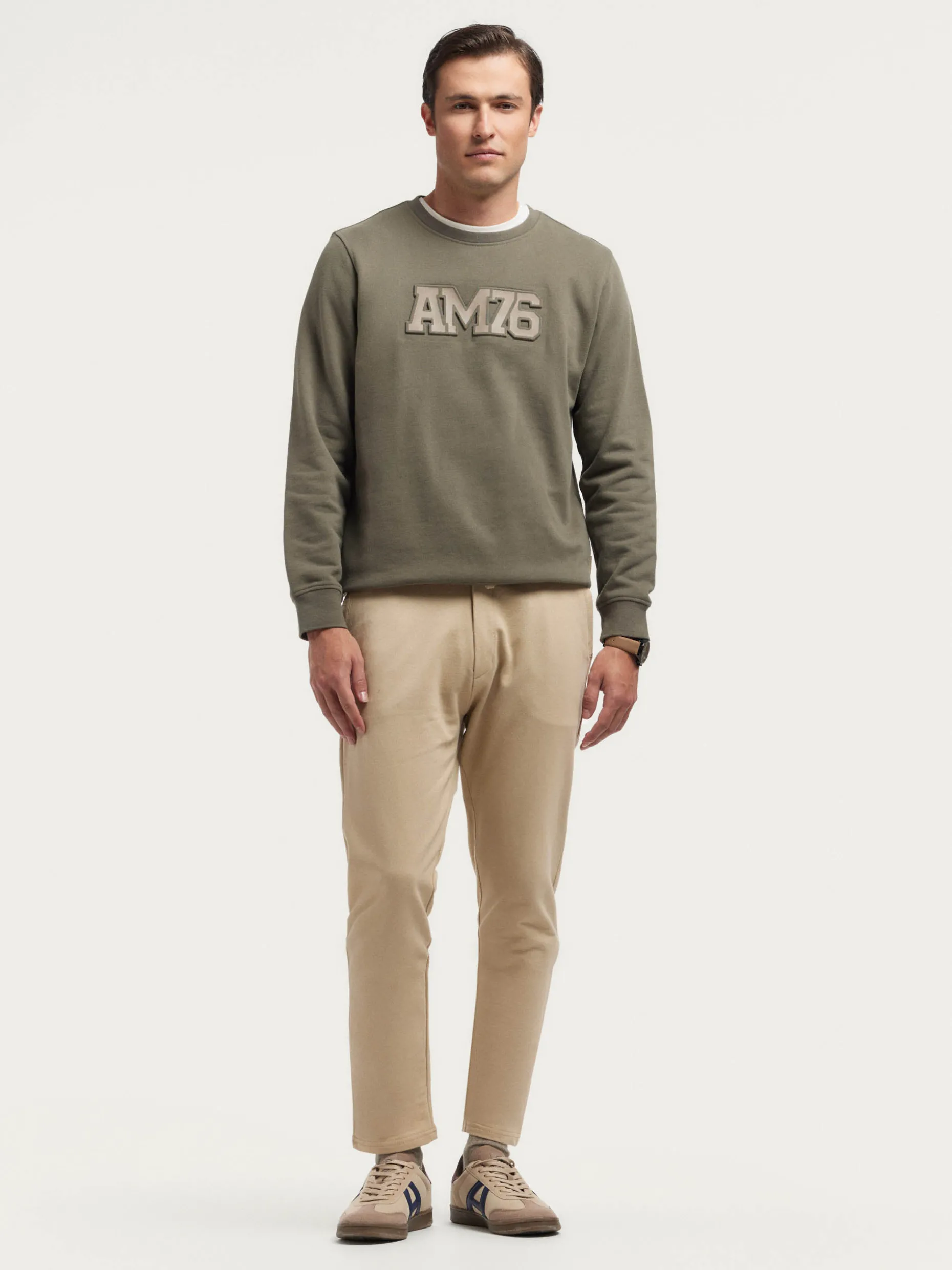 Pantaloni Jogger Chino in Cotone Con Cuciture Eleganti - Design Esclusivo Alvaro Moreno