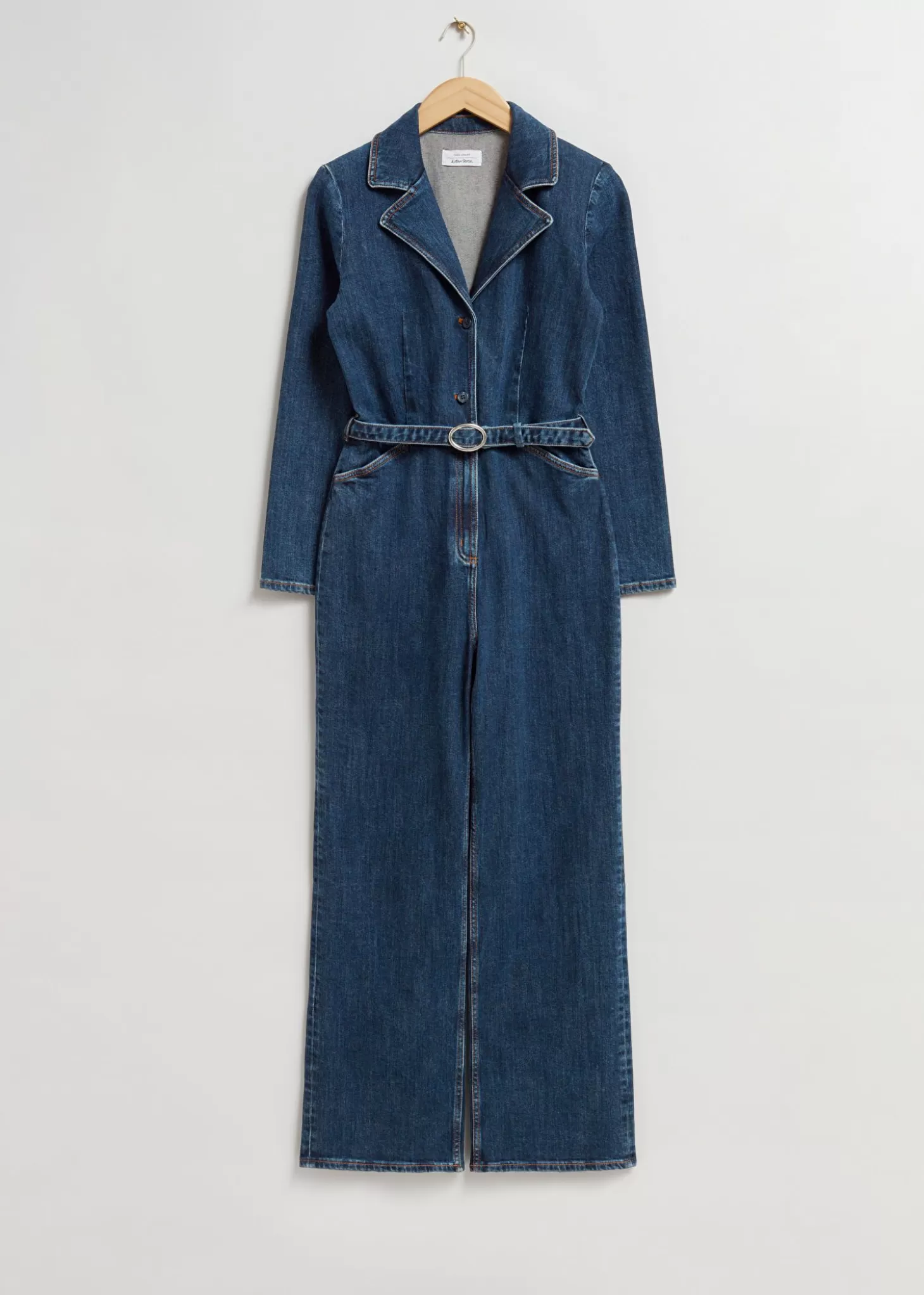 Tuta in Denim con Cintura in Vita - Blu Scuro Taglia Media | & Other Stories