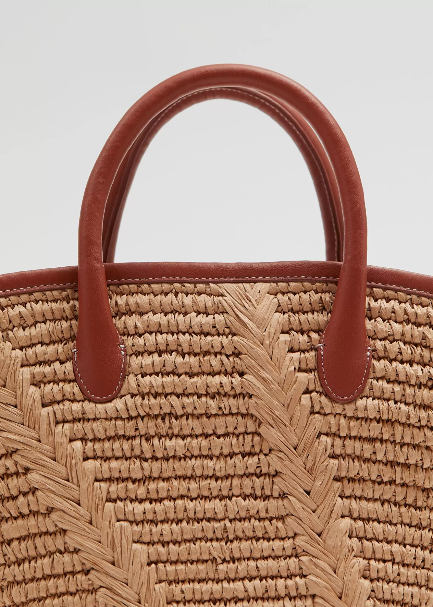 Hot & Other Stories - Borsa Elegante con Dettagli in Pelle e Strastof Morbido, Tonalità Beige Naturale