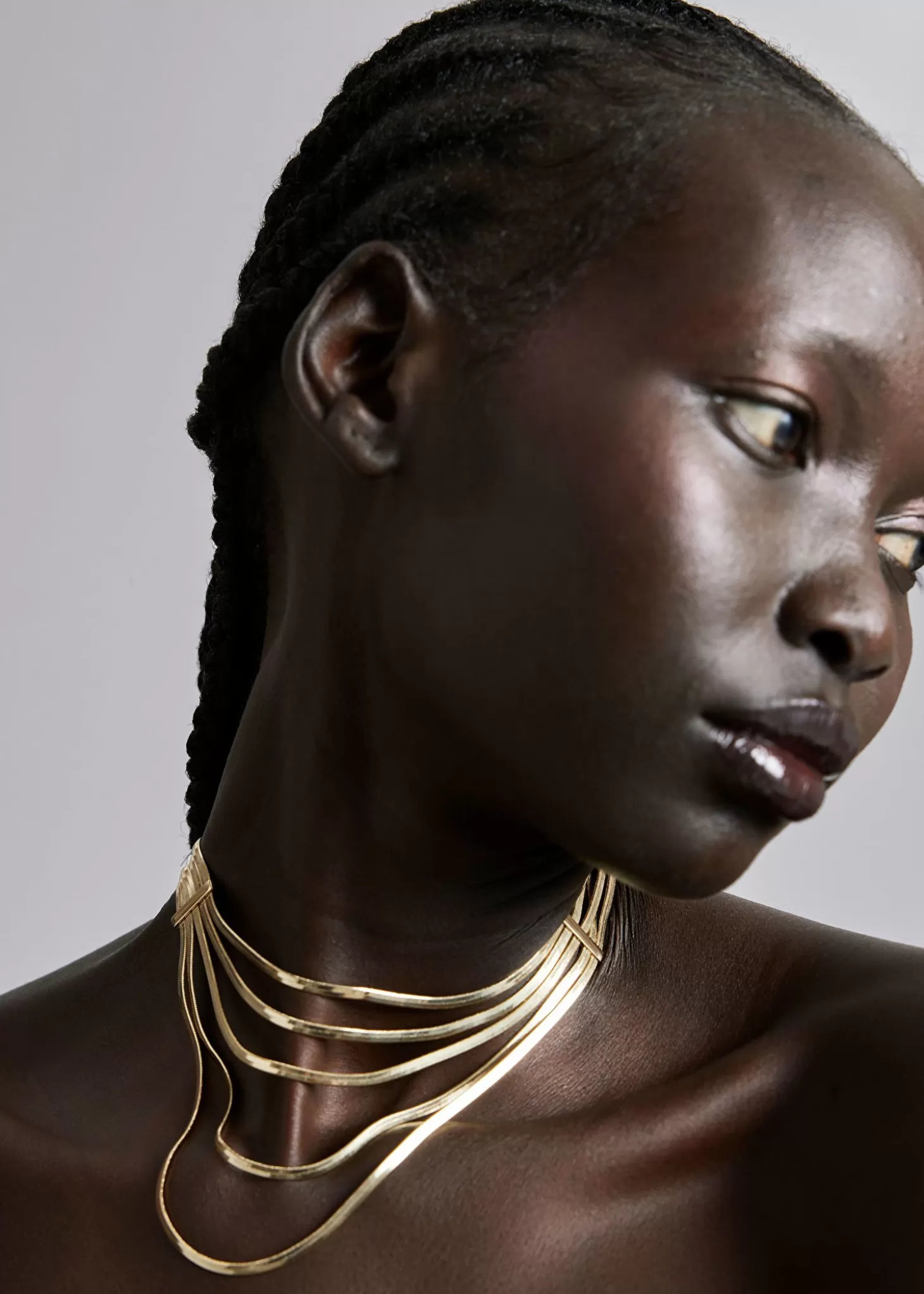 Collana Stratificata in Oro con Design a Serpente | Catena Modulare Elegante by Other Stories