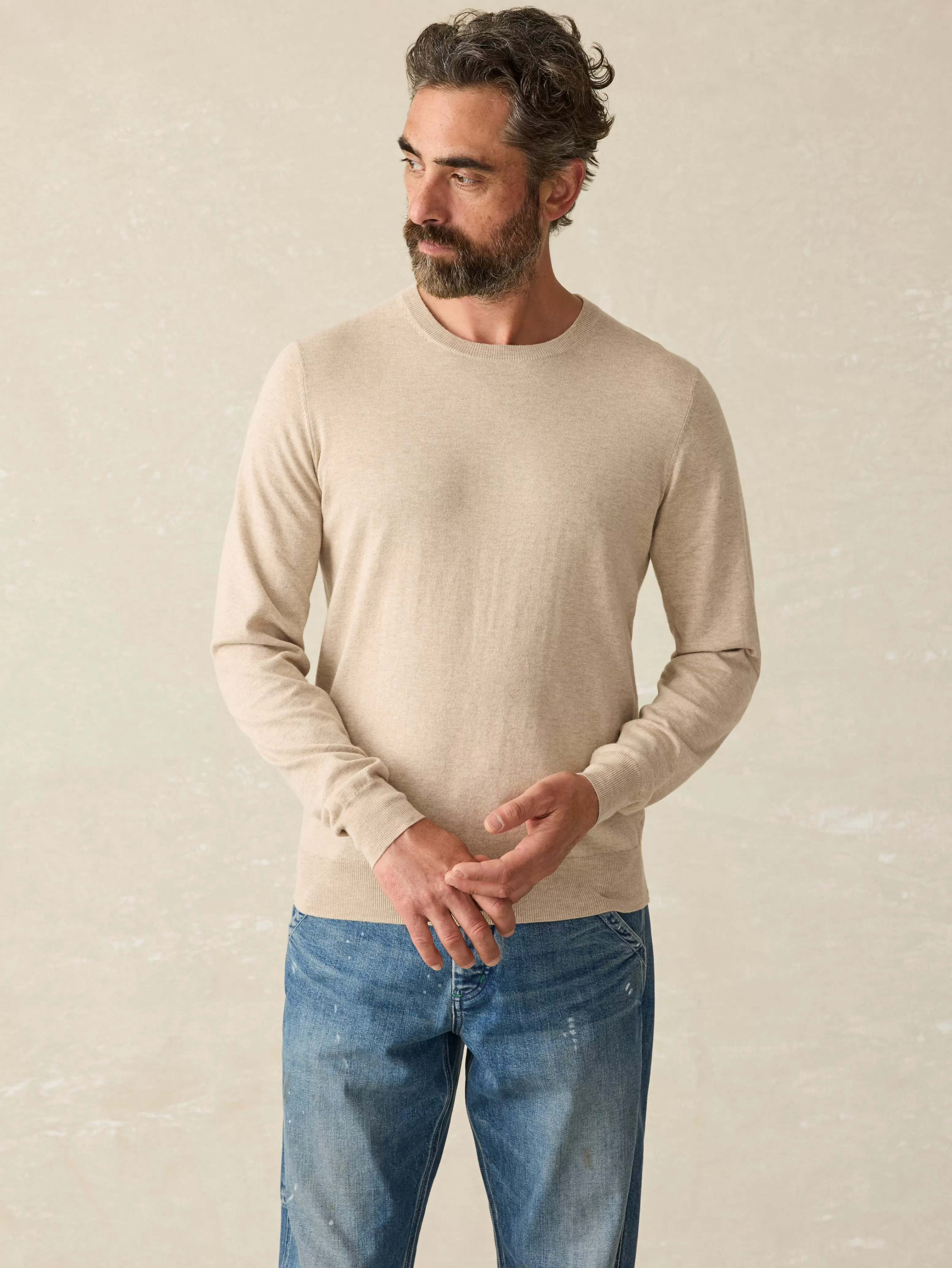 Maglione Comodo Movement a Collo Alto - Taglia Lunga di Faherty Brand