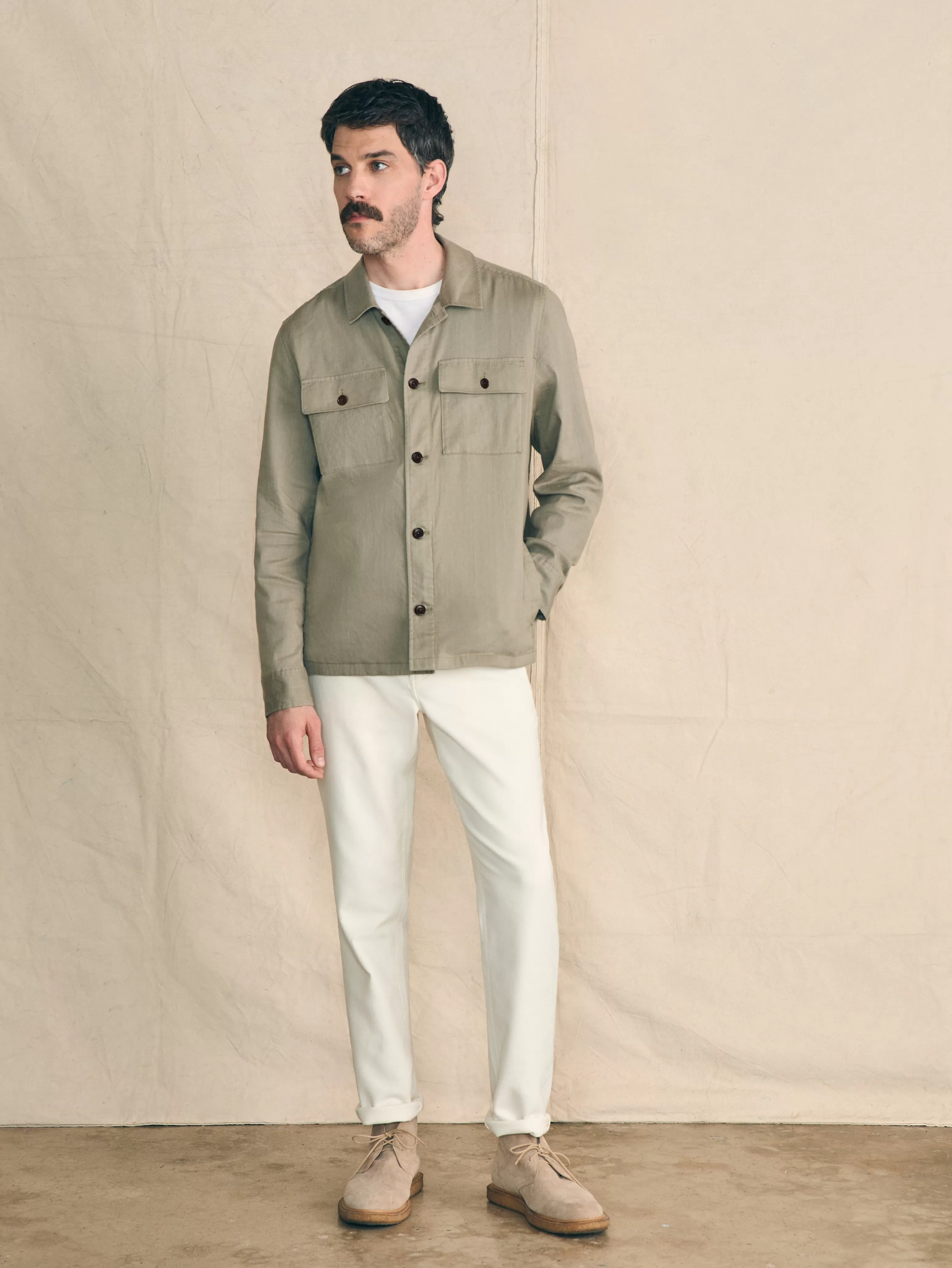 Giacca Camicia in Lino Leggera e Versatile - Modello Flex di Movement™ | Saldi Esclusivi Faherty