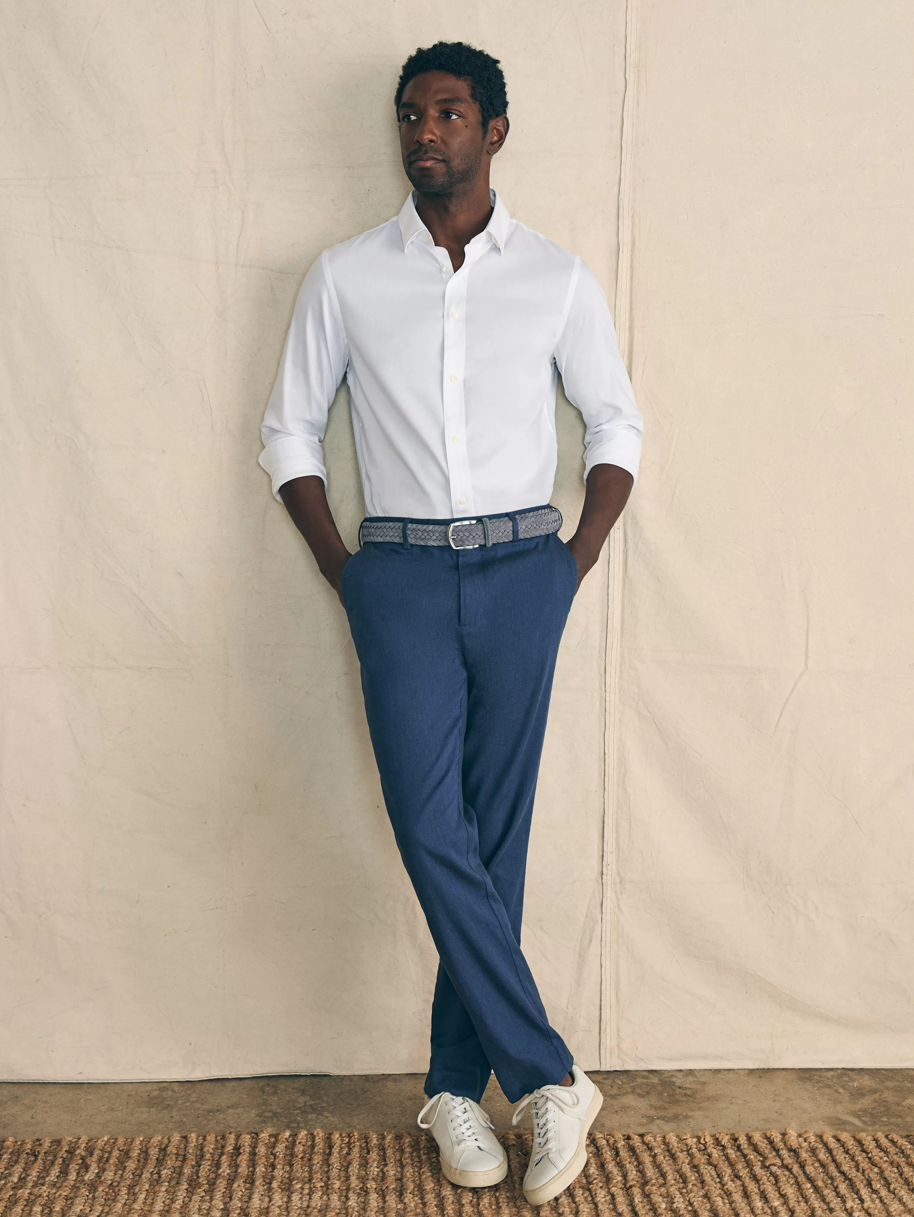 Faherty Brand: Pantaloni in Lino Elasticizzati per Massima Agilità - Tessuto Traspirante con Prezzo Accessibile